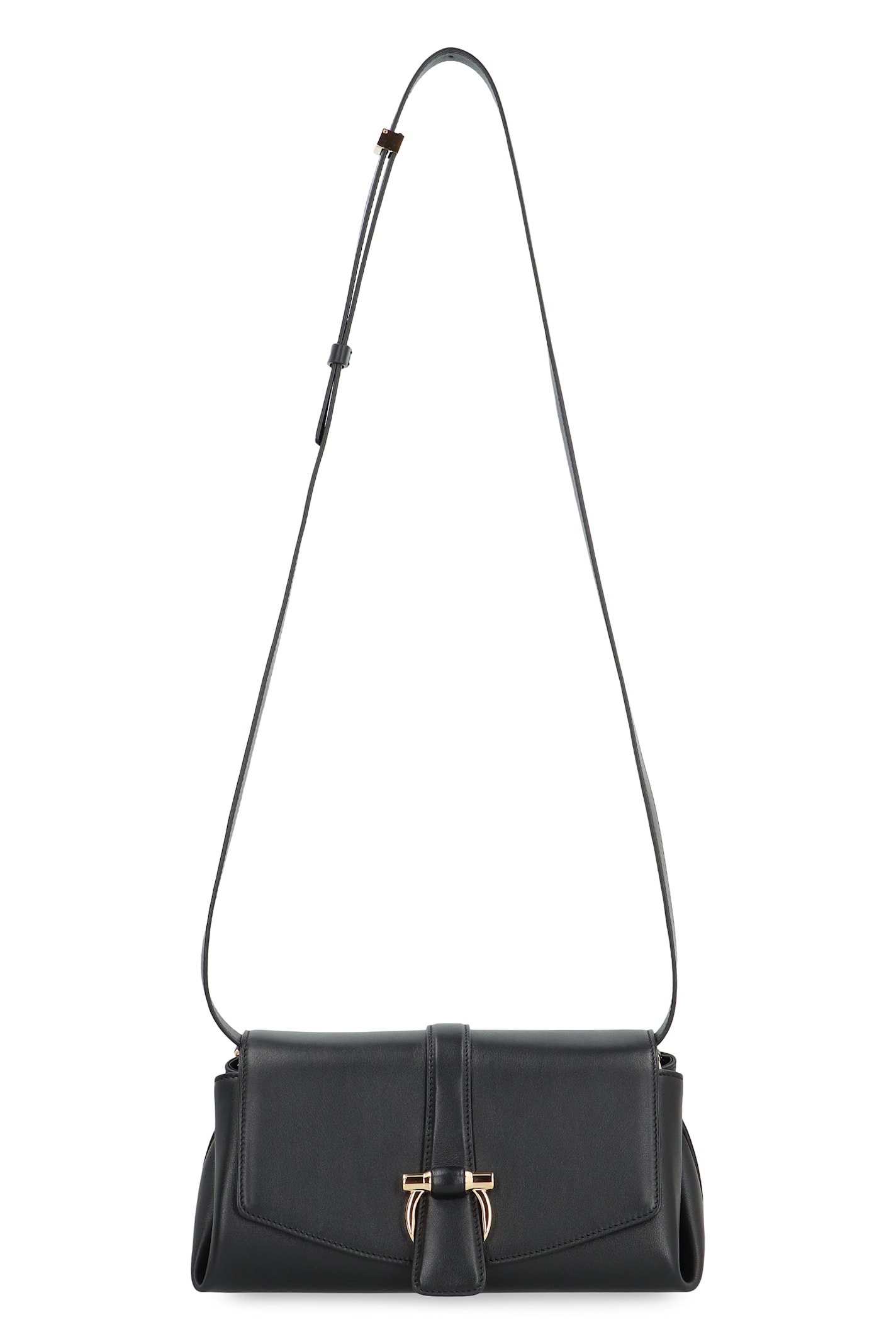 Ferragamo Leather Crossbody Bag In Black