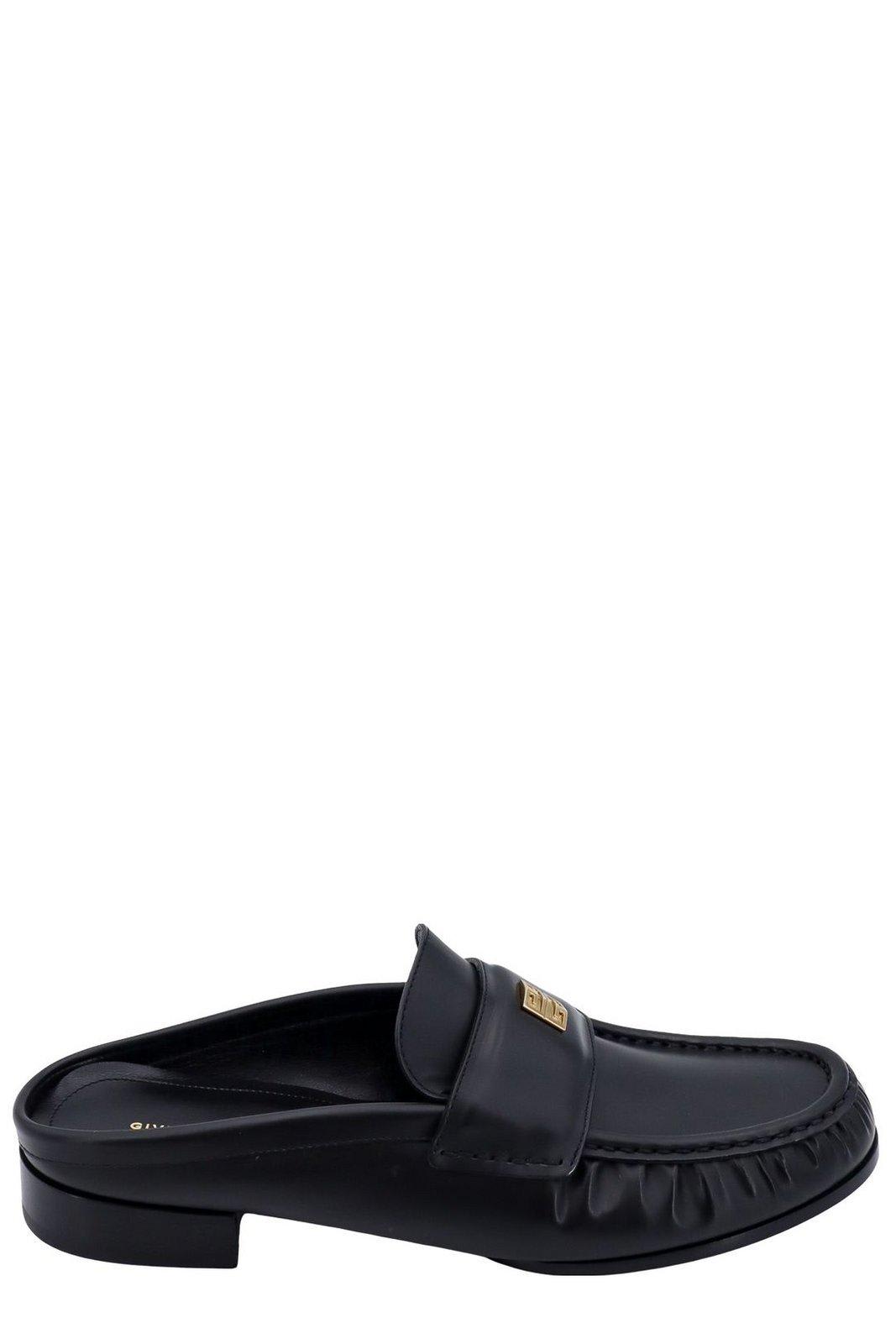 Shop Givenchy 4g Plaque Mules In Black