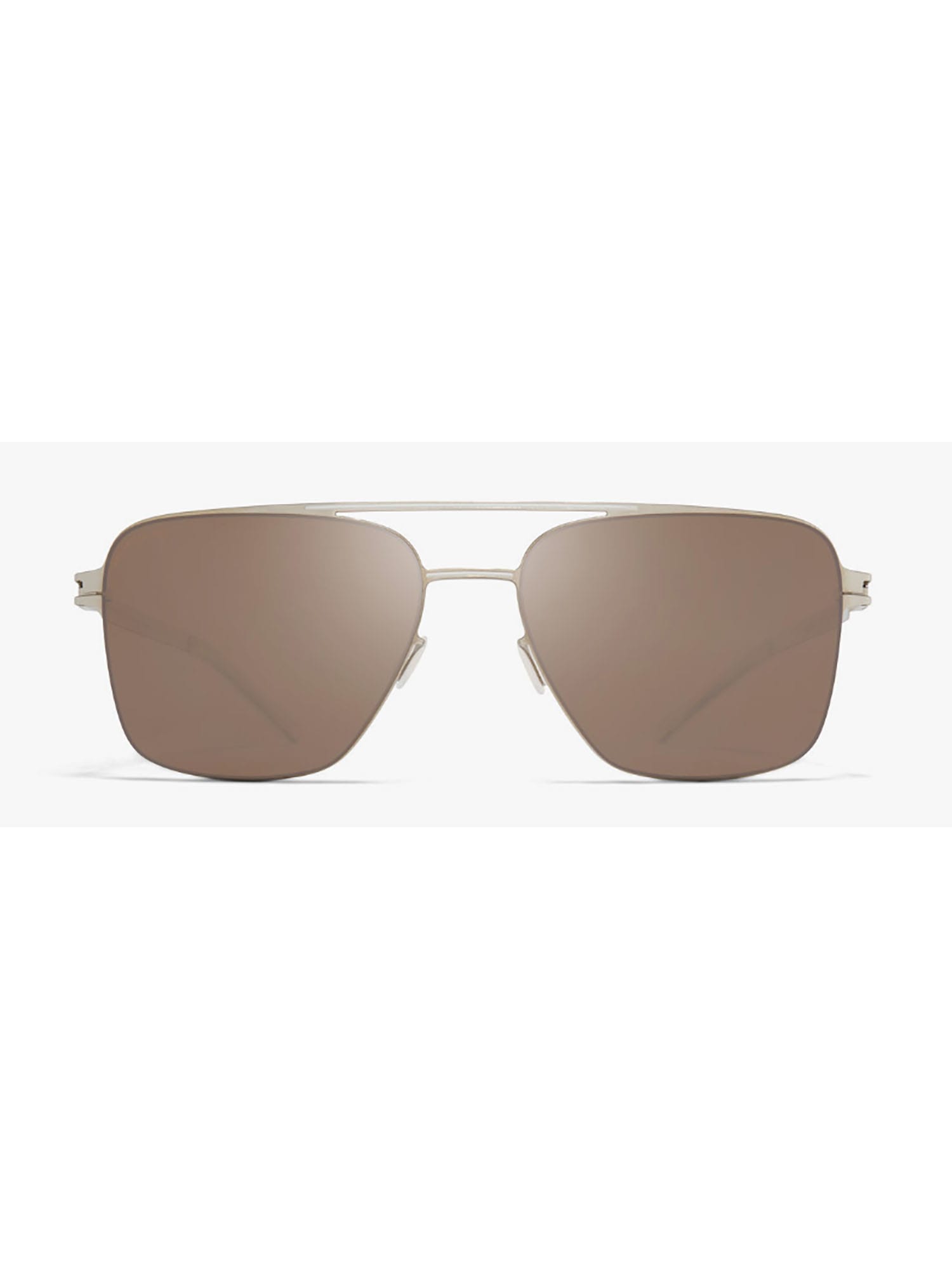 Shop Mykita Bernie Sunglasses In Silver/white