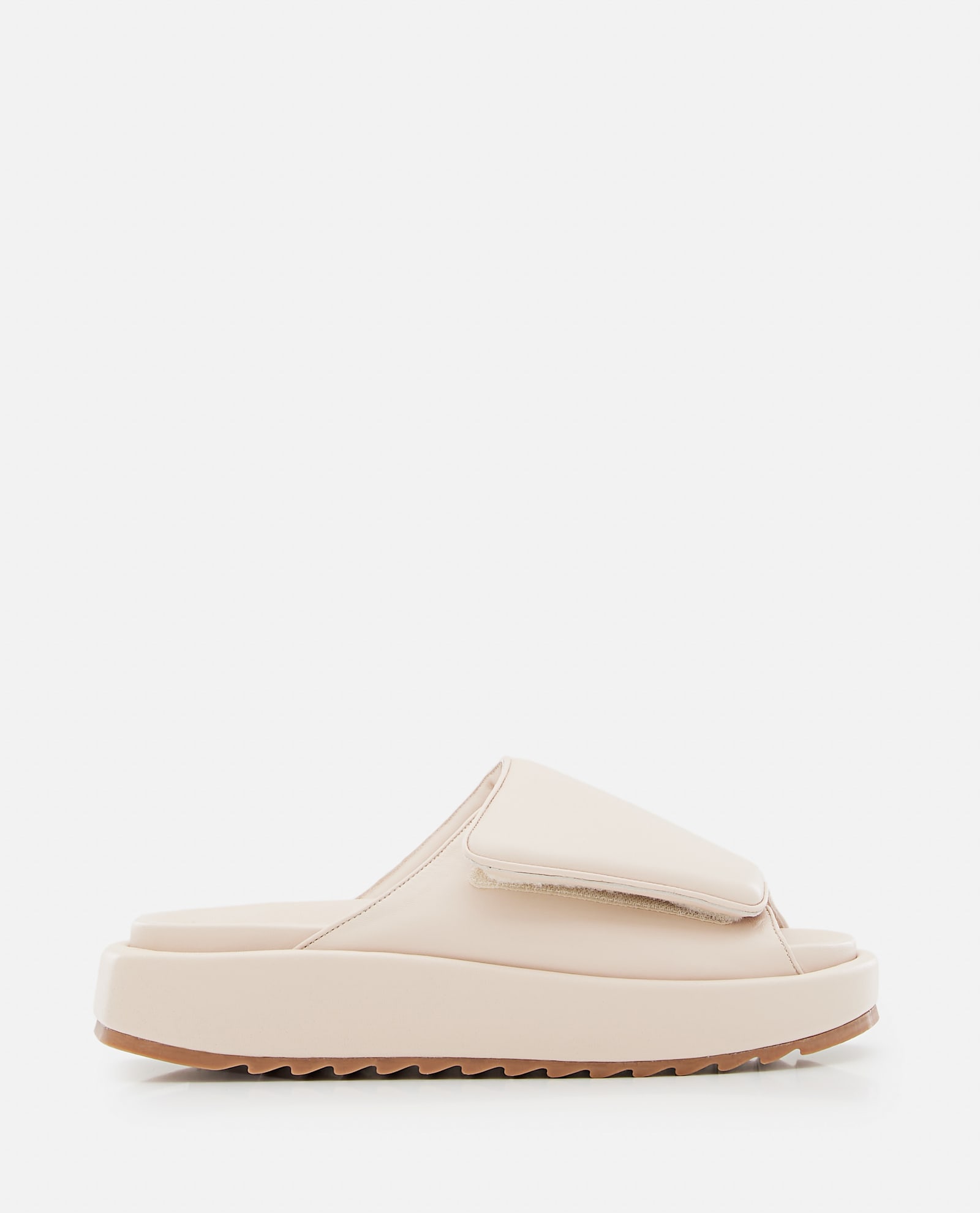 Gia Borghini 40mm Gia 1 Leather And Scuba Sandals In Sand