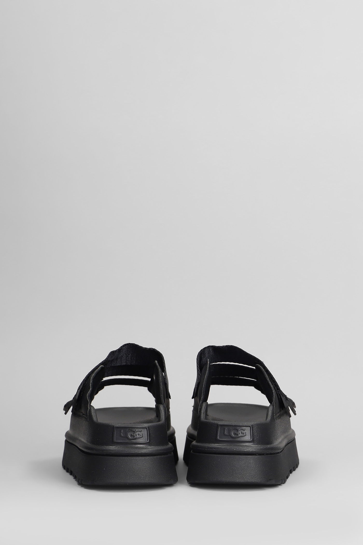 UGG GOLDENGLOW SLIPPER-MULE IN BLACK RUBBER/PLASIC