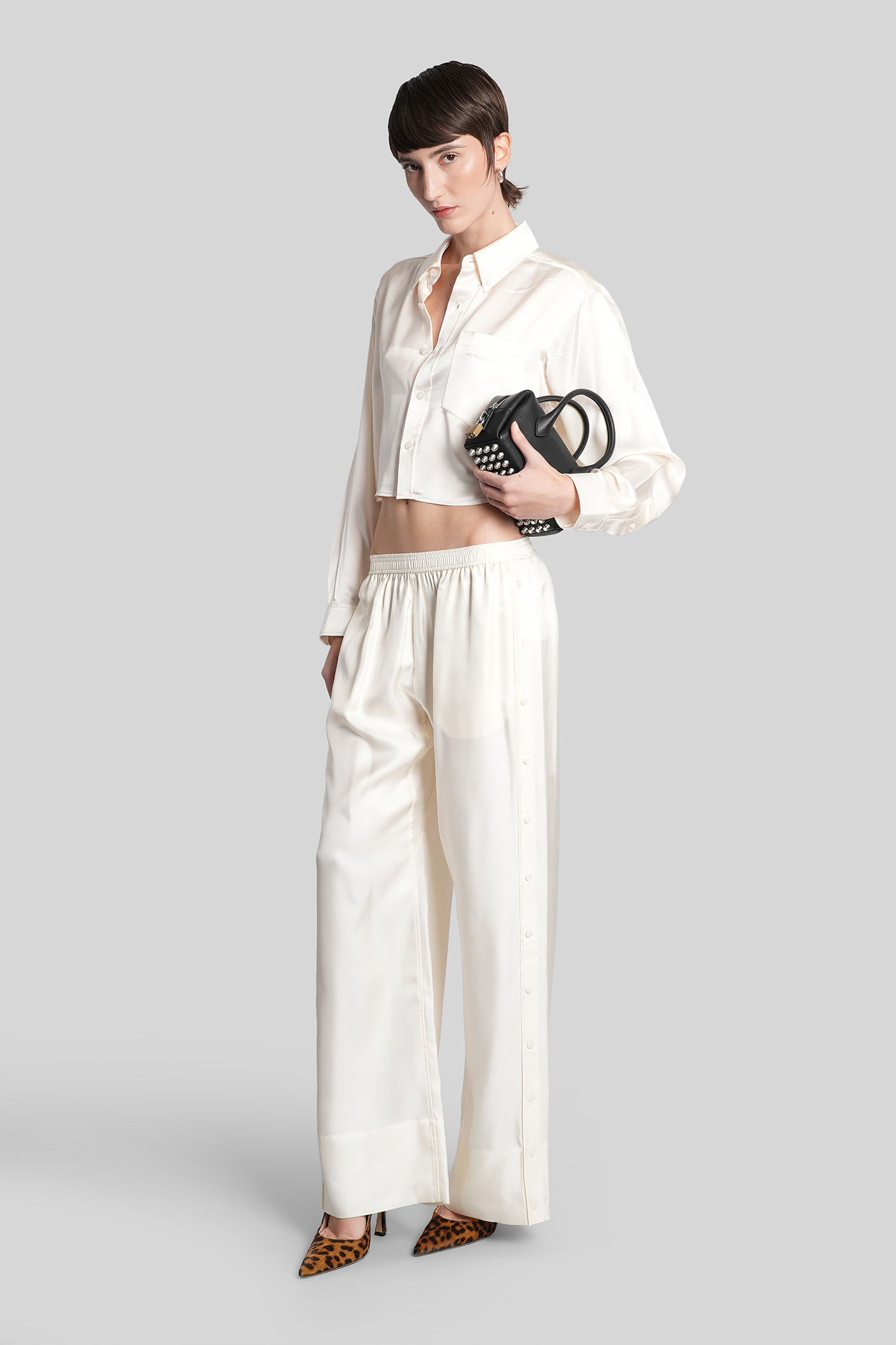 Alexander Wang Shirt In Beige Silk In Neutral