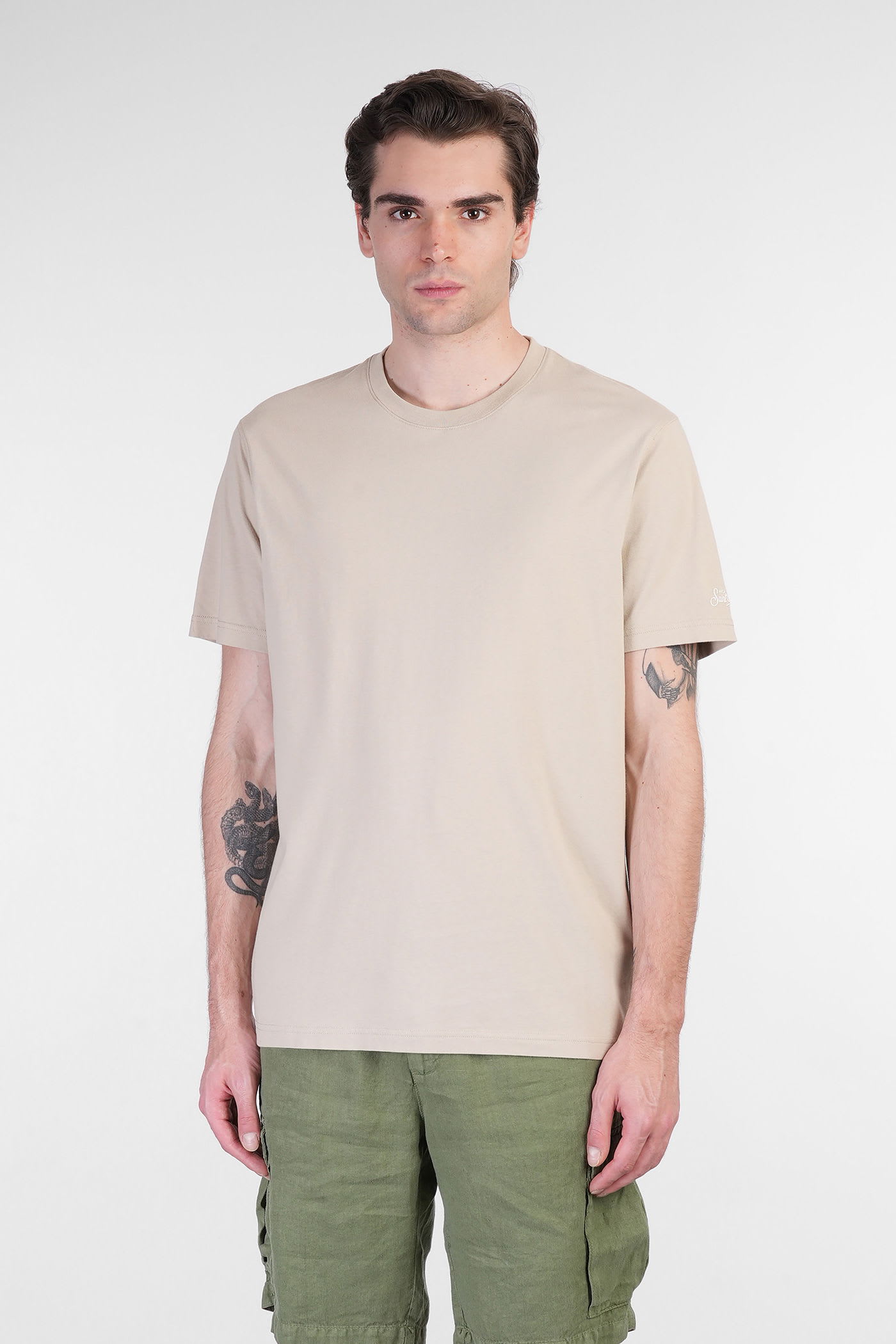 Mc2 Saint Barth Dover L T-shirt In Taupe Cotton In Neutral