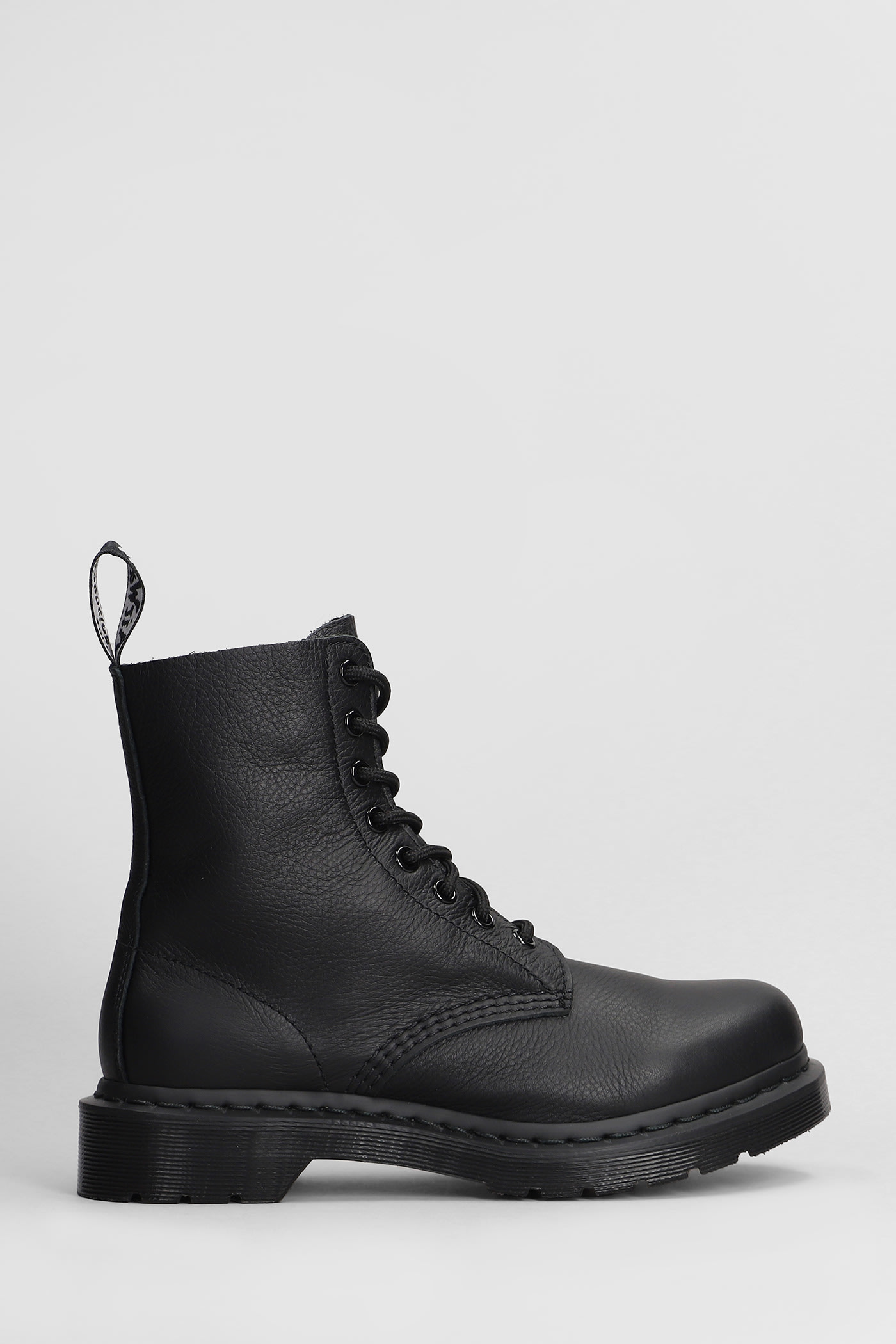 Shop Dr. Martens' 1460 Pascal Mono Combat Boots In Black Leather