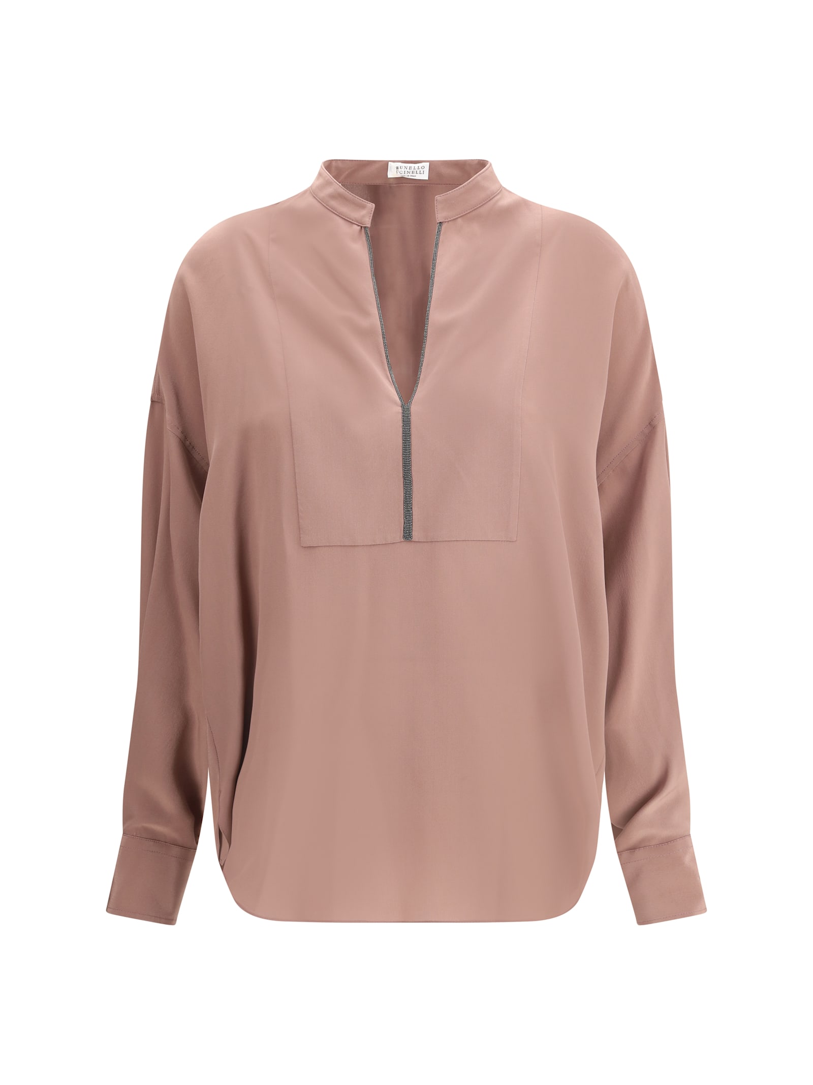 Brunello Cucinelli Silk Blouse In Pink