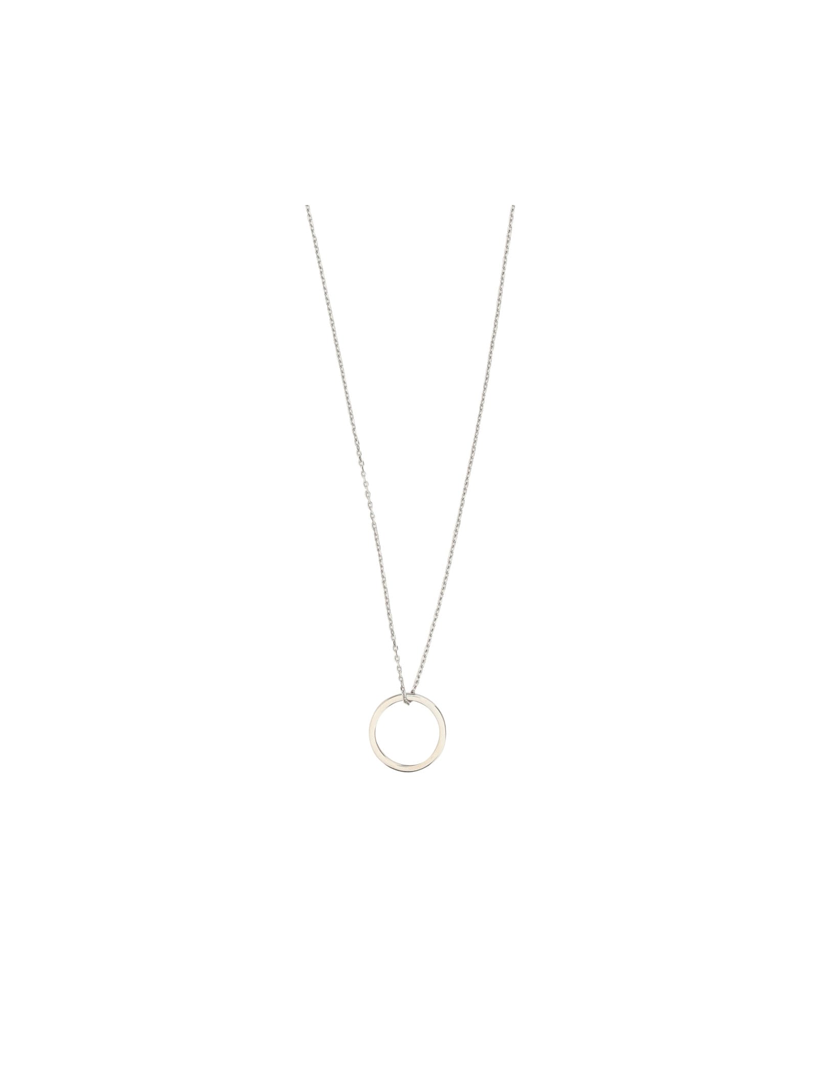 Shop Maison Margiela Chain Ring Necklace In Palladio Plating