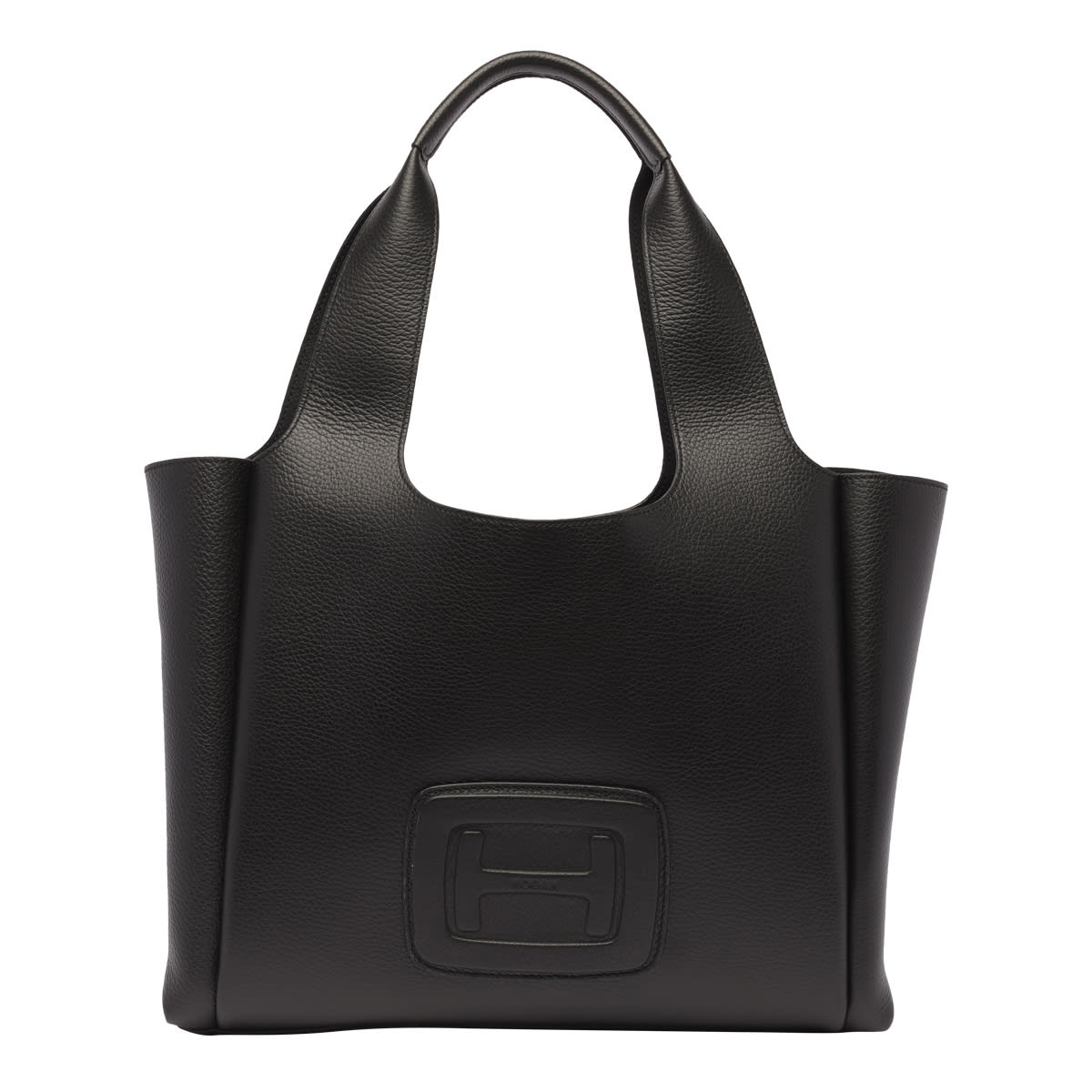 Shop Hogan Medium H Shopping Bag In Black