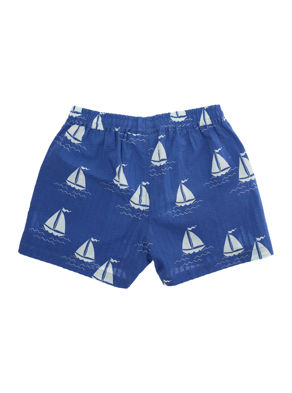 Mini Rodini Blue Shorts For Kids With Sailboats In Blu
