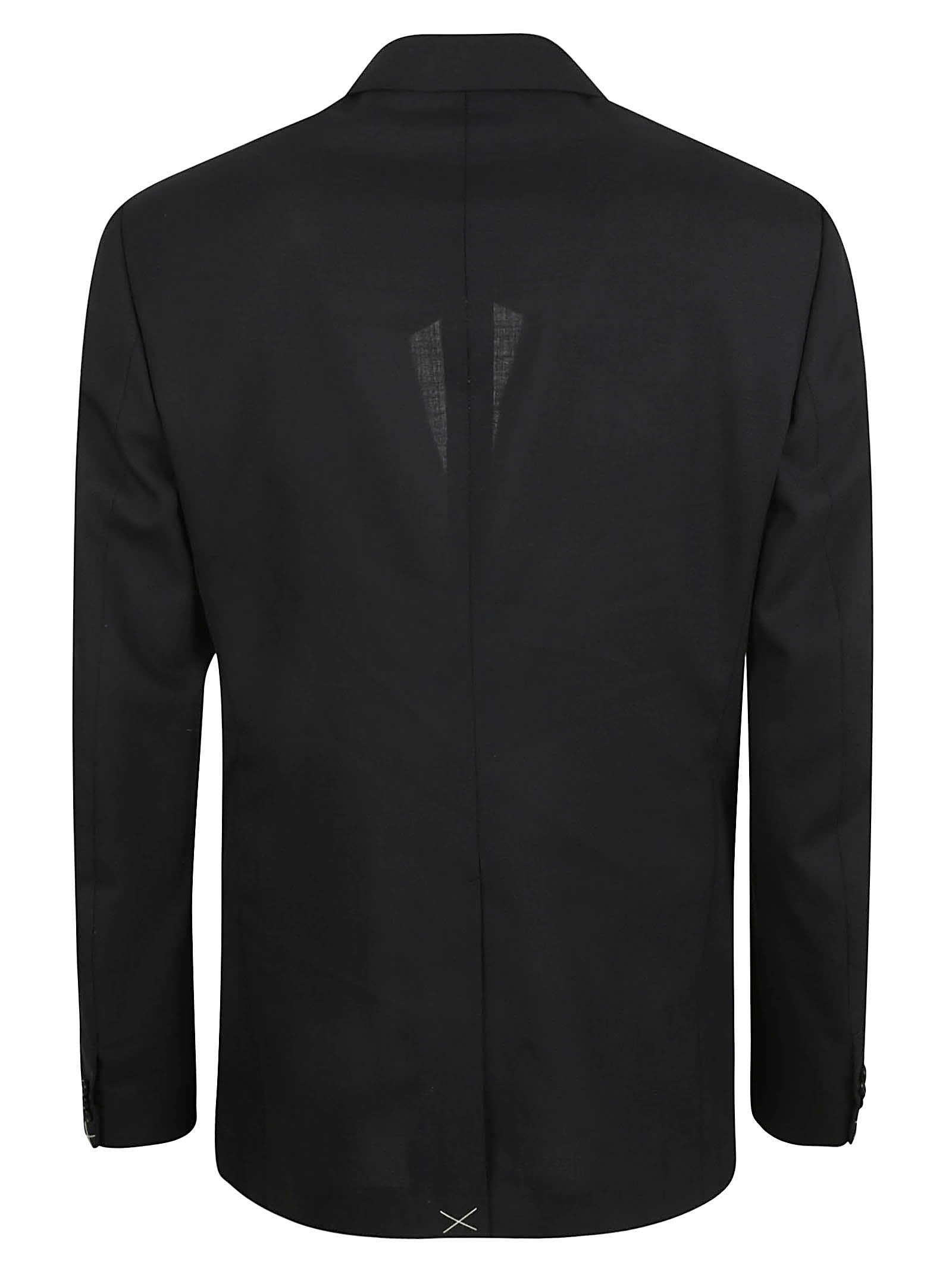 Shop Versace Medusa Button Formal Blazer In Black