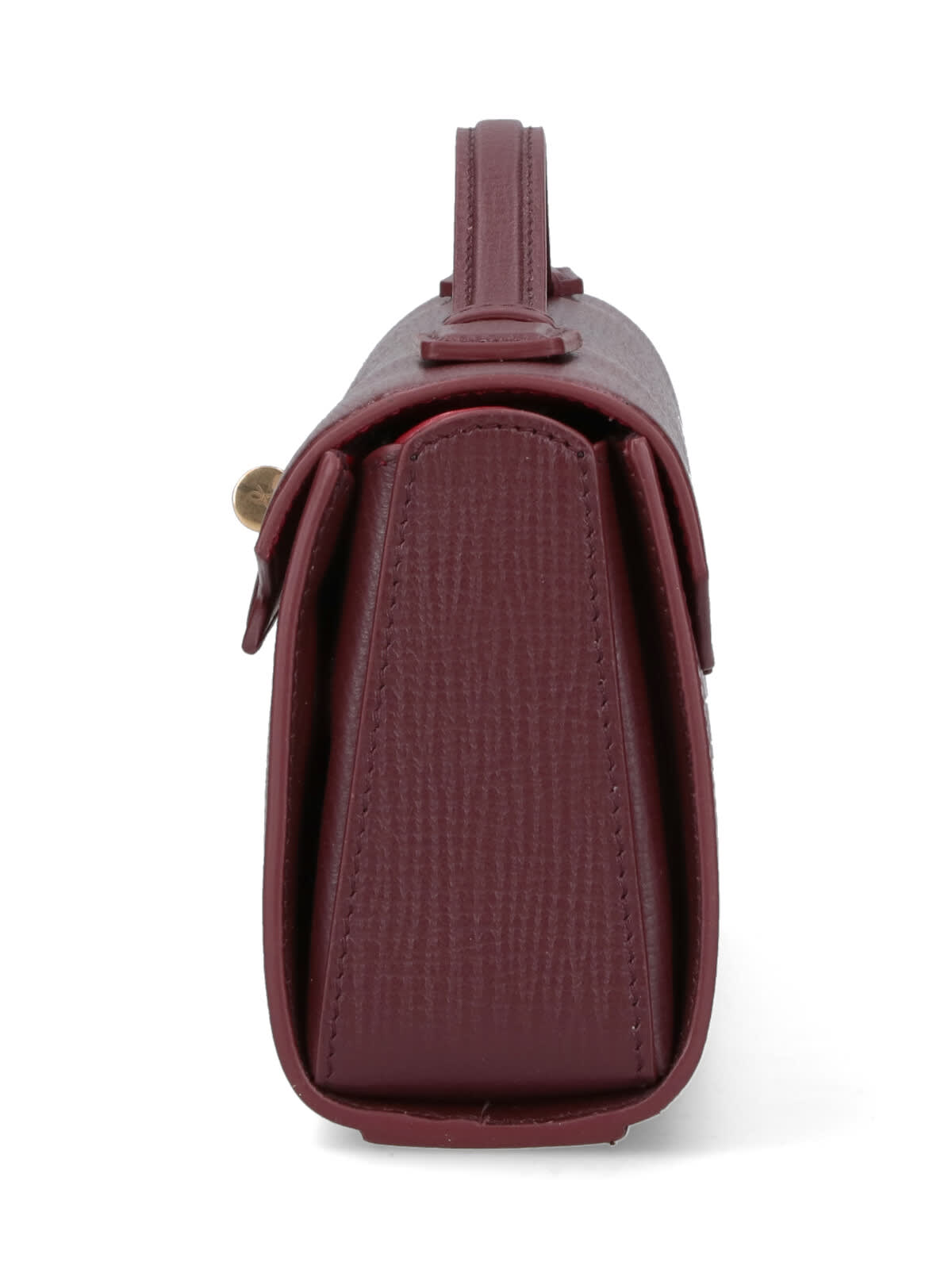 Anya Hindmarch Structured Brown Handbag With Clean Lines In Burgundy