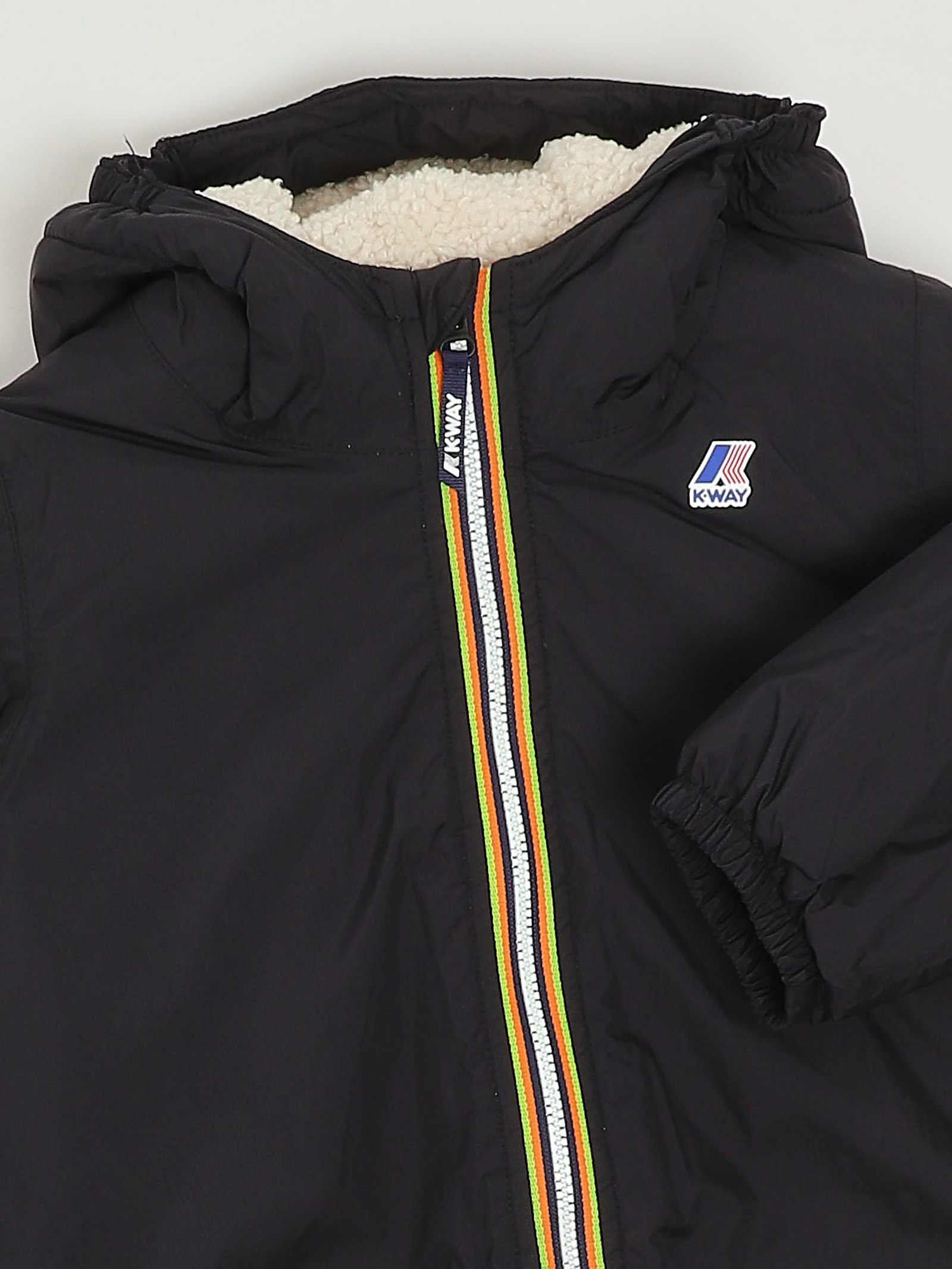 K-way Le Vrai Claudine Orsetto Jacket In Black