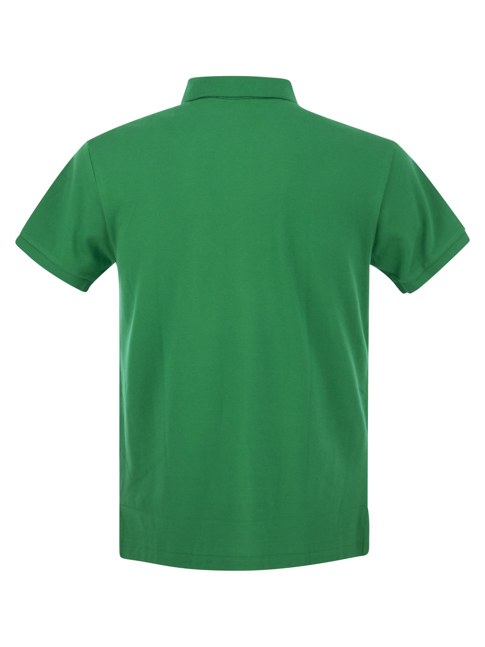 Polo Ralph Lauren Two-button Cotton Polo Shirt With Logo In Green
