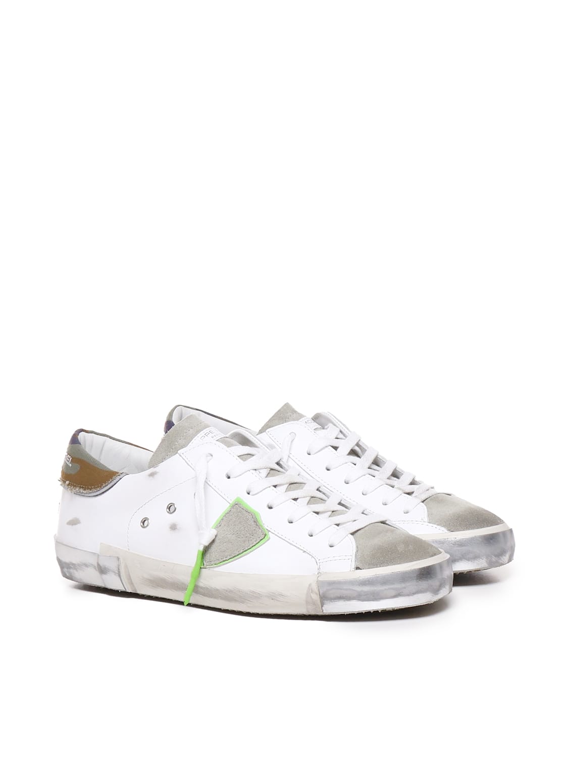 Shop Philippe Model Paris Logo-patch Sneakers In White