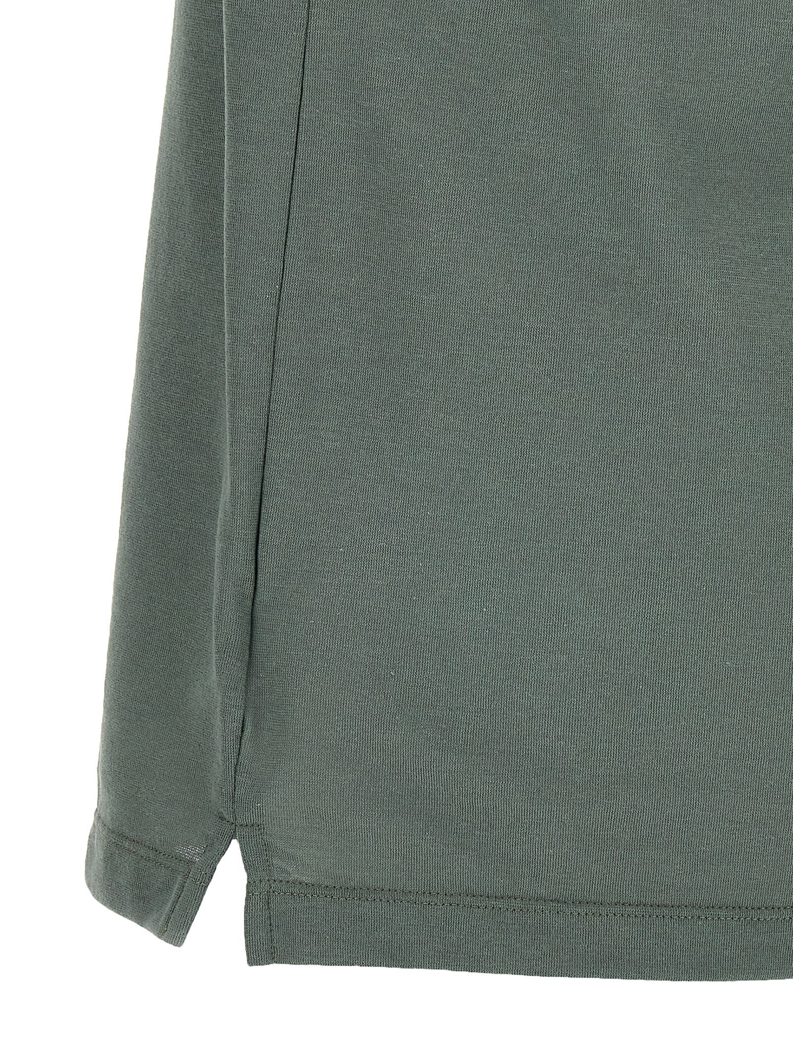 Zanone Dark Grey Cotton Polo Shirt In Green