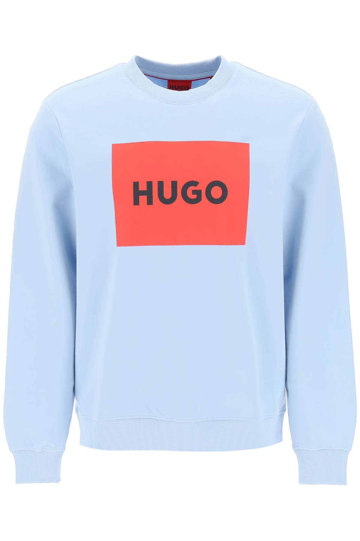 Hugo Boss Duragol Logo Box Sweatshirt In Light Pastel Blue (light Blue)