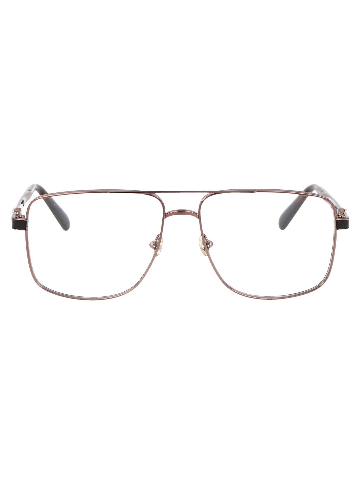 Shop Moncler Pilot Frame Glasses In 036