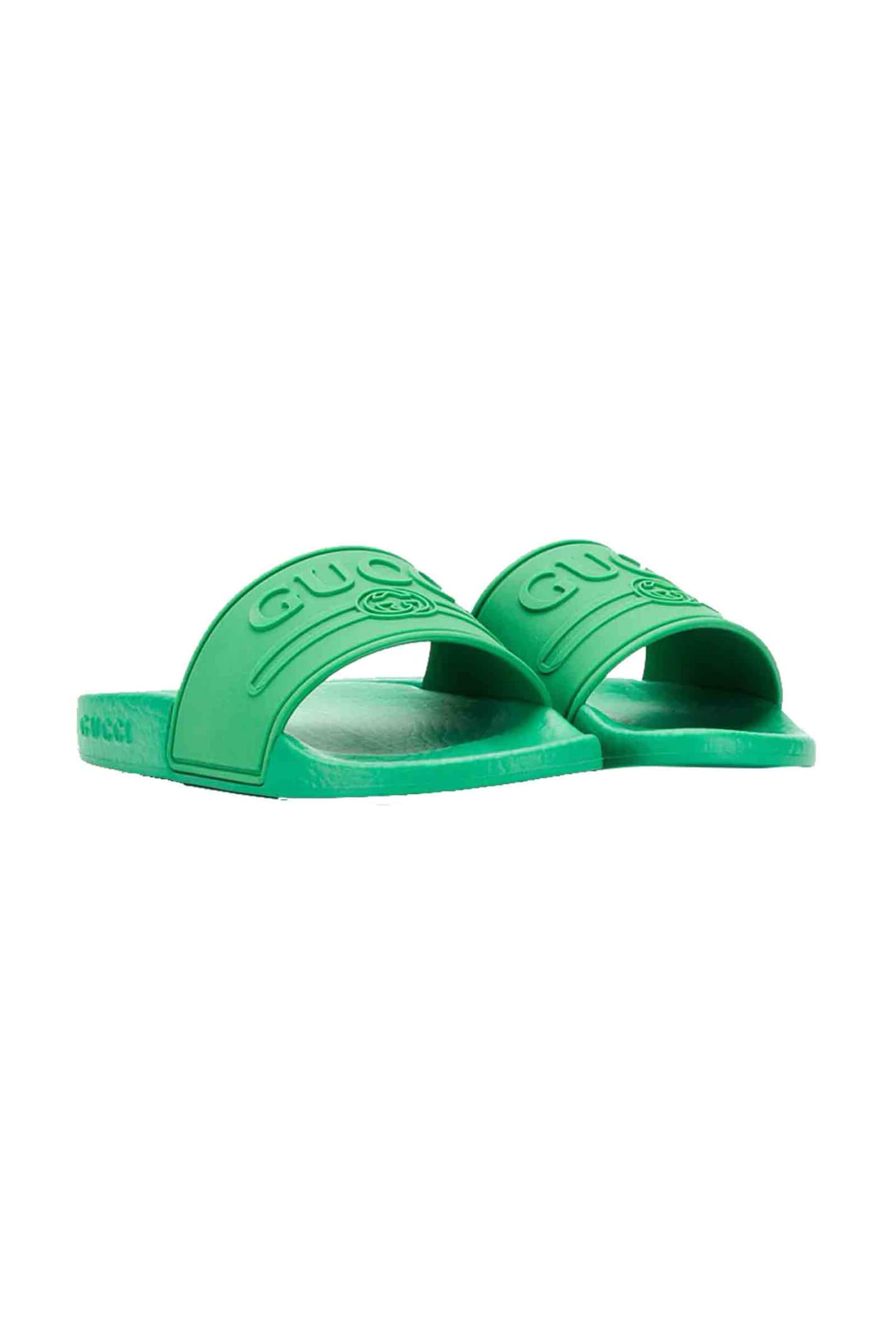 green colour sandals