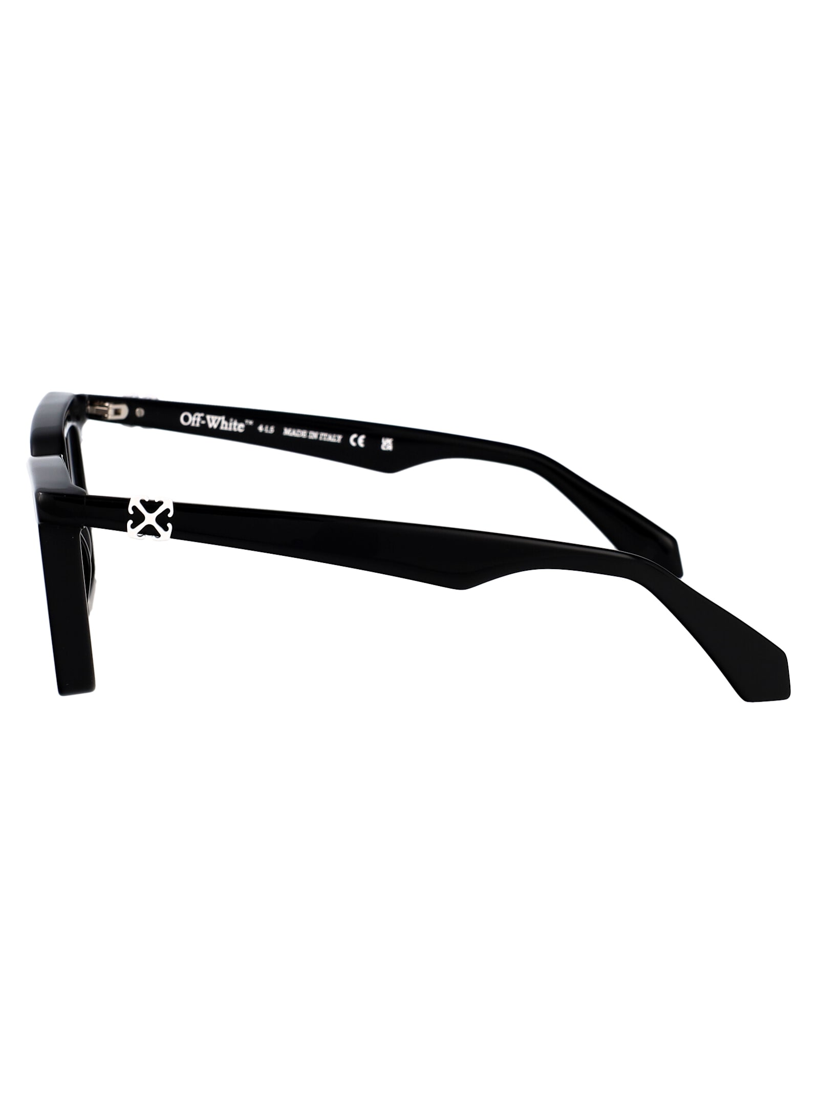 Off-white Black Dark Grey Acetate Sunglasses In Black Dark Grey
