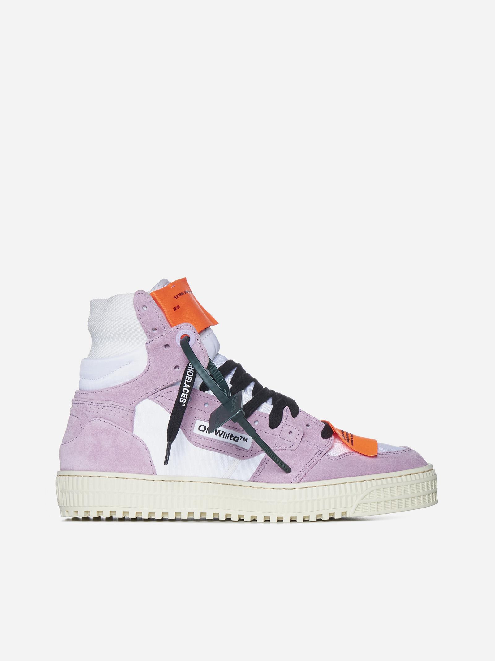OFF-WHITE 3.0 OFF COURT CANVAS AND SUEDE SNEAKERS