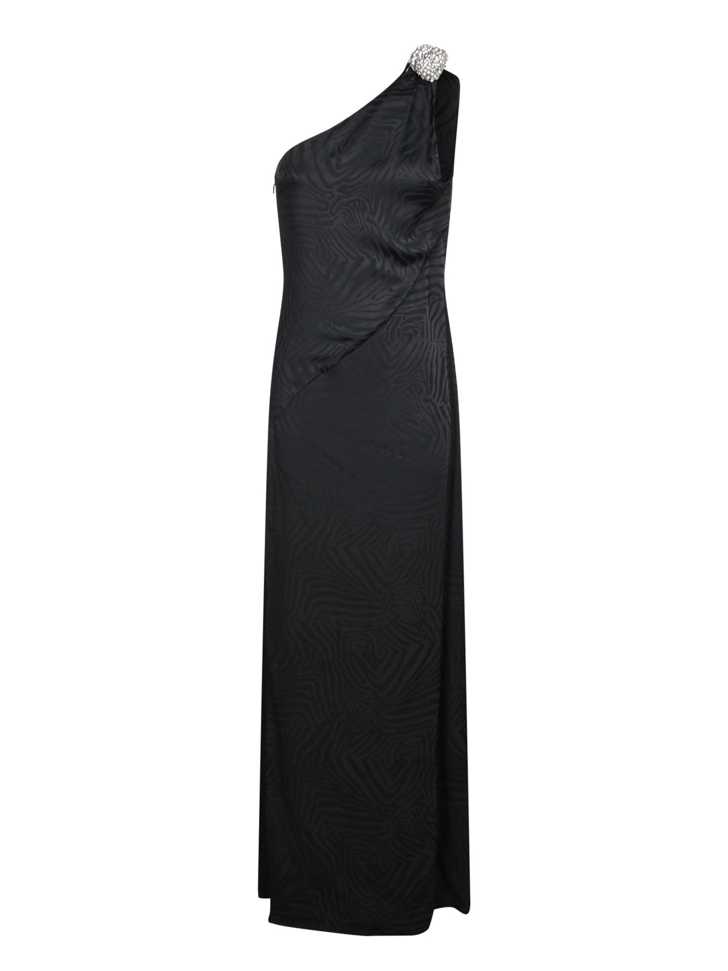 Amen One-shoulder Dress With Draped Side In Black