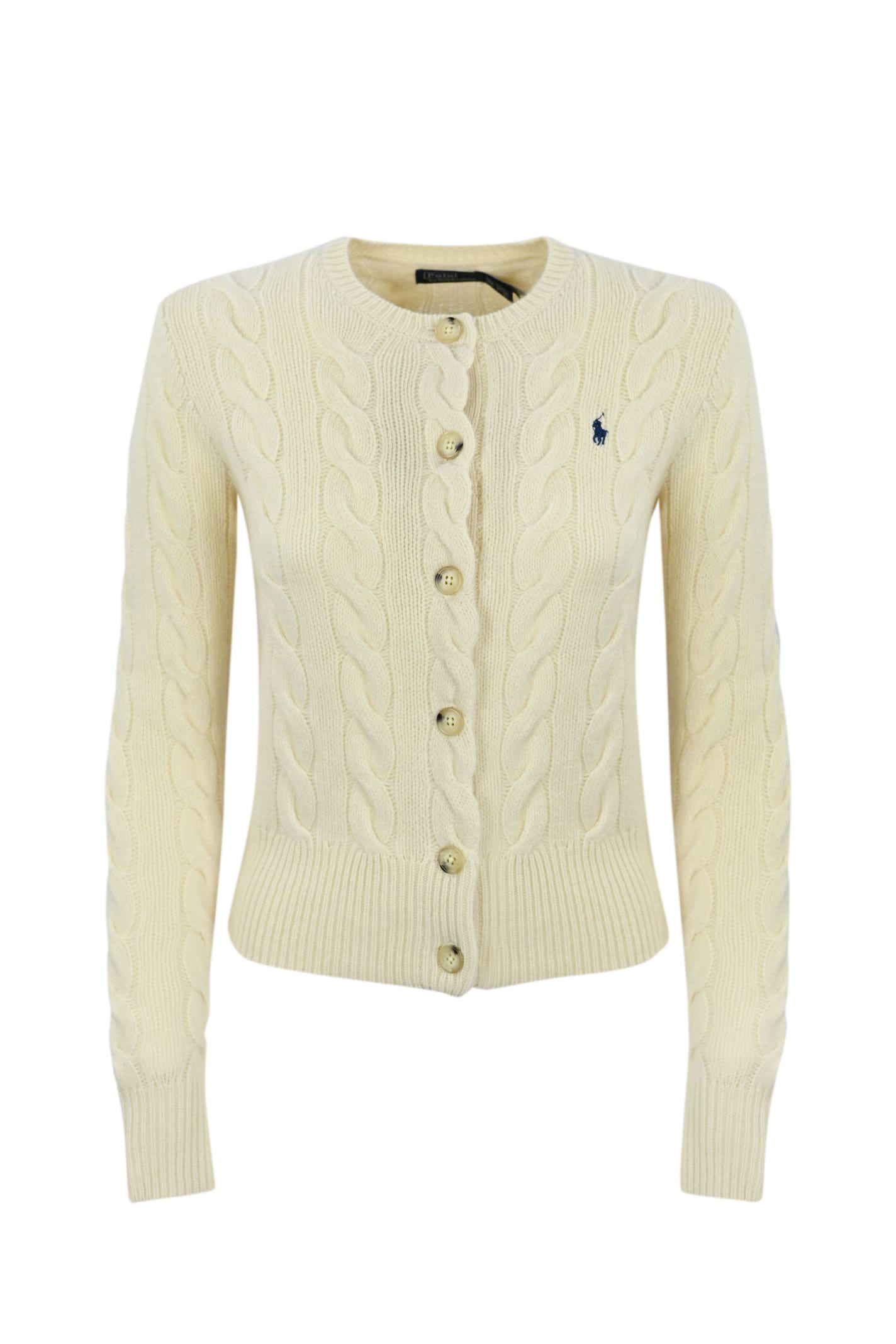 Shop Polo Ralph Lauren Woven Cardigan In White