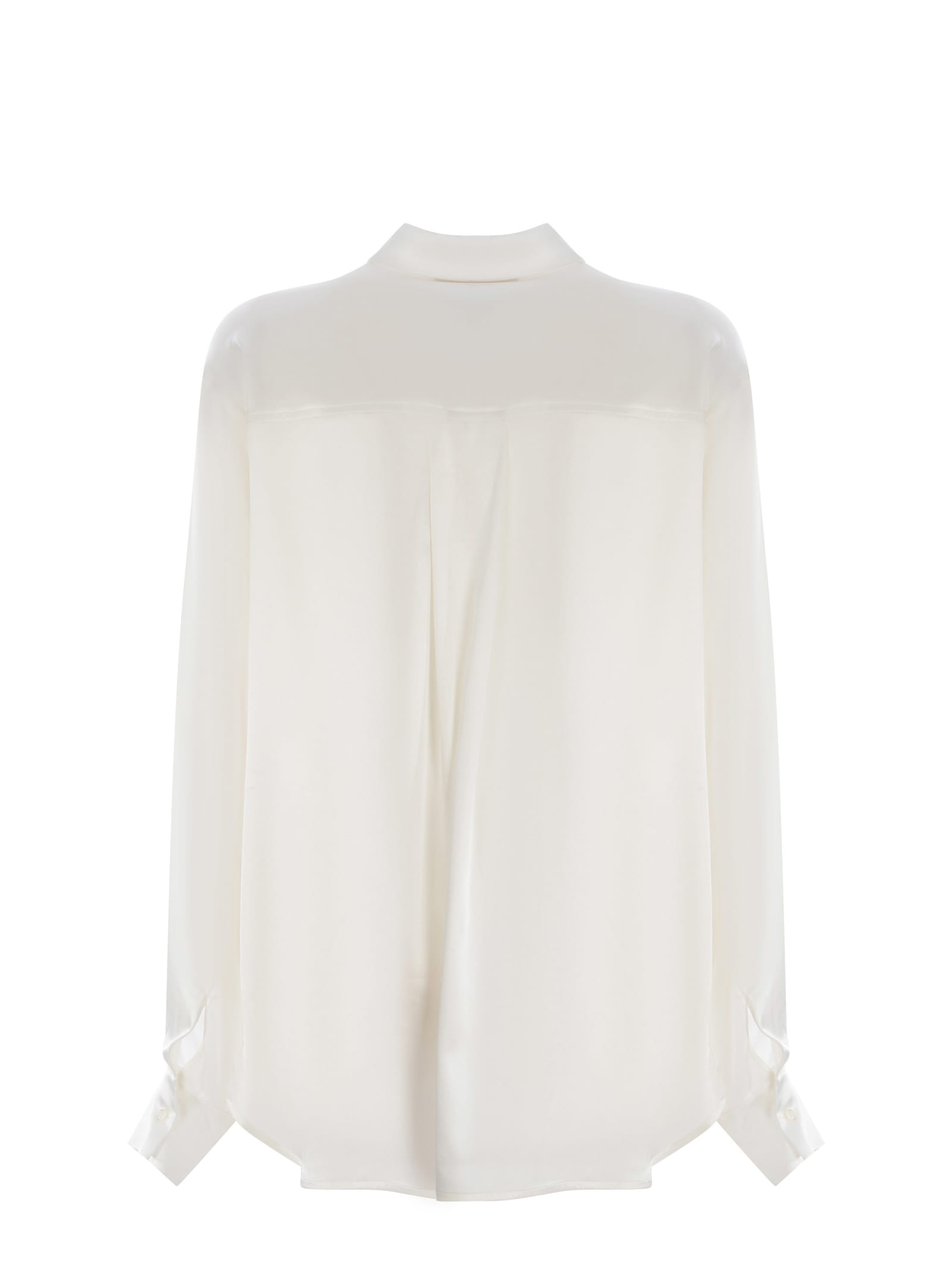 Shop Manuel Ritz Shirt  Made Of Silk In White