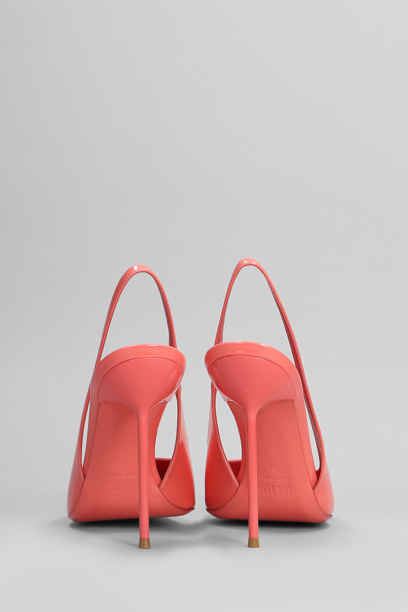 Paris Texas Lidia Slingback Pumps In Rose-pink Patent Leather In Rose-pink