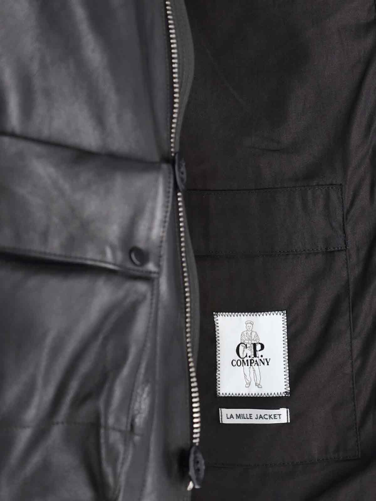 C.p. Company Mille Leather Jacket In Multi