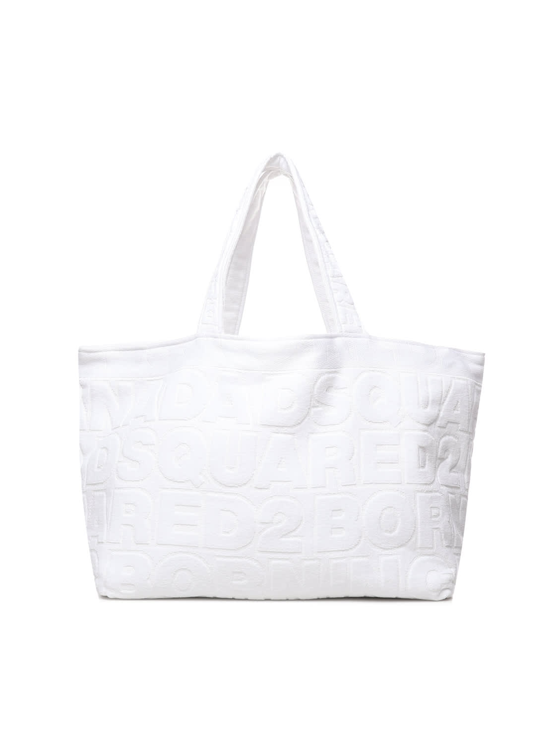 Dsquared2 Twin Beach Shopping Bag In White