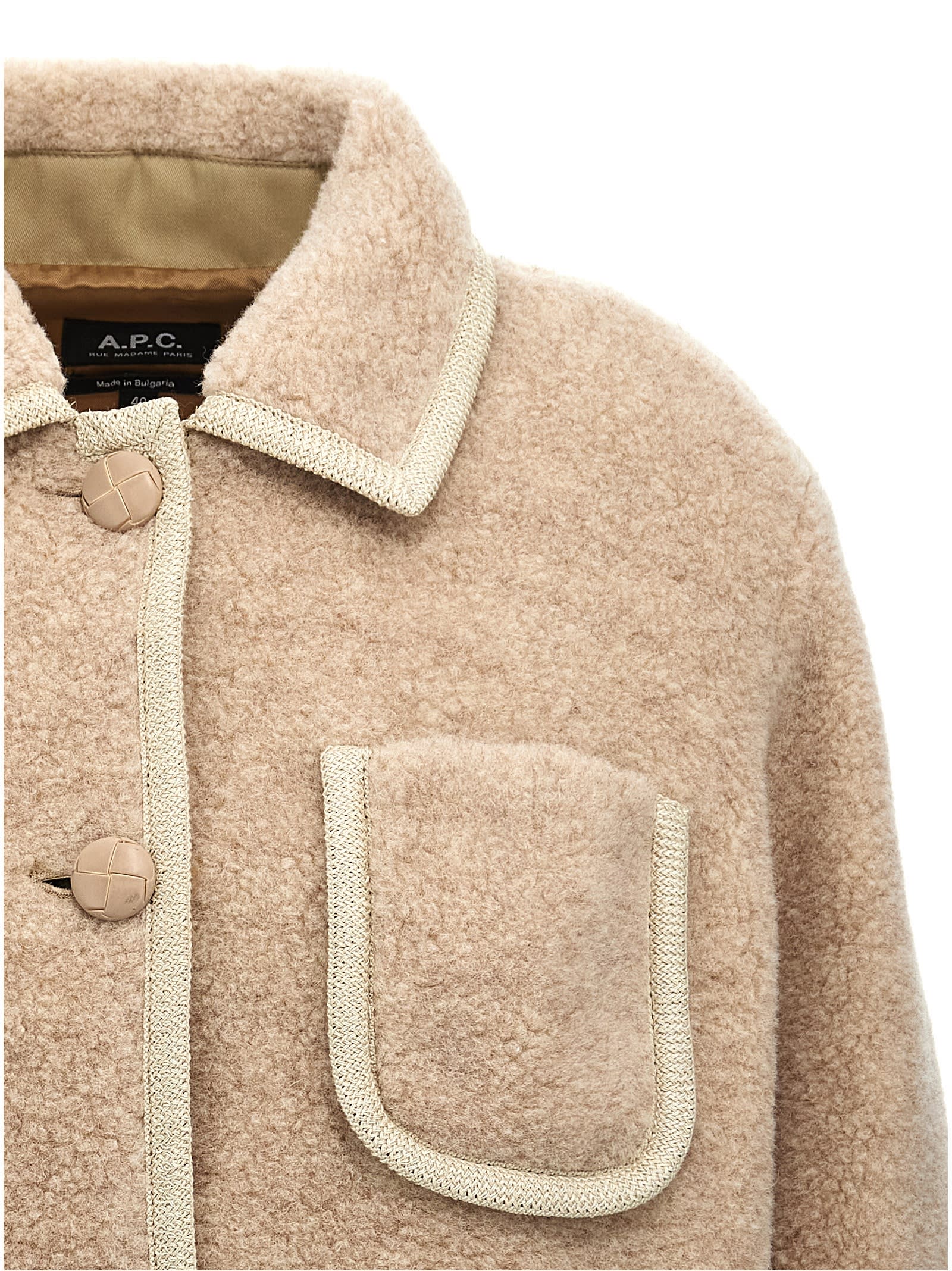 Shop Apc Esther Jacket In Beige