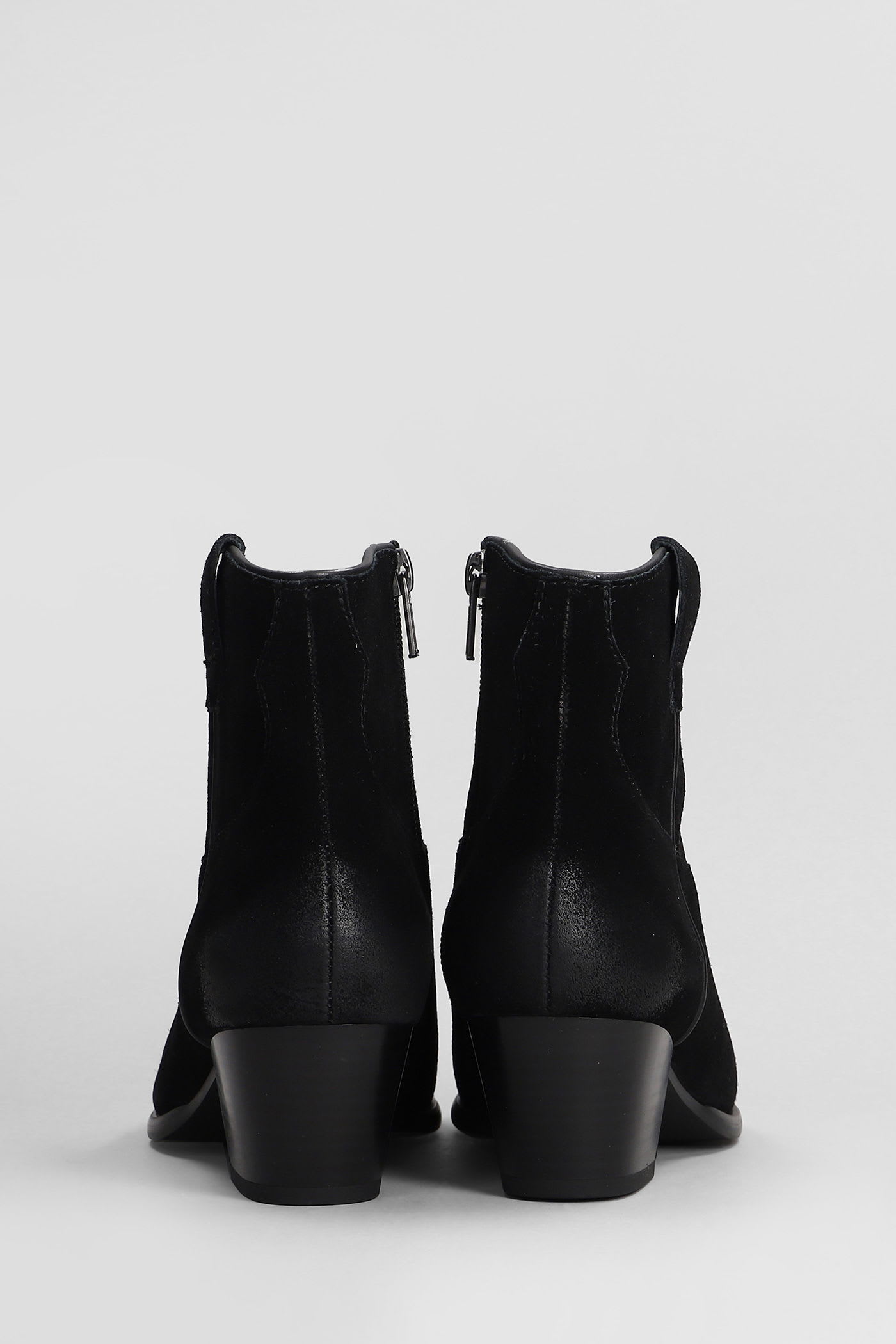 Ash Woman Ankle Boots Black Size 8 Leather In Black