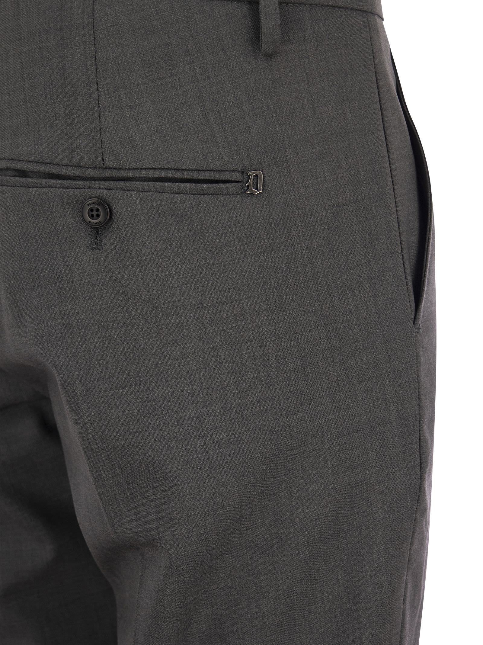 Shop Dondup Gaubert - Fresh Wool Trousers In Grey