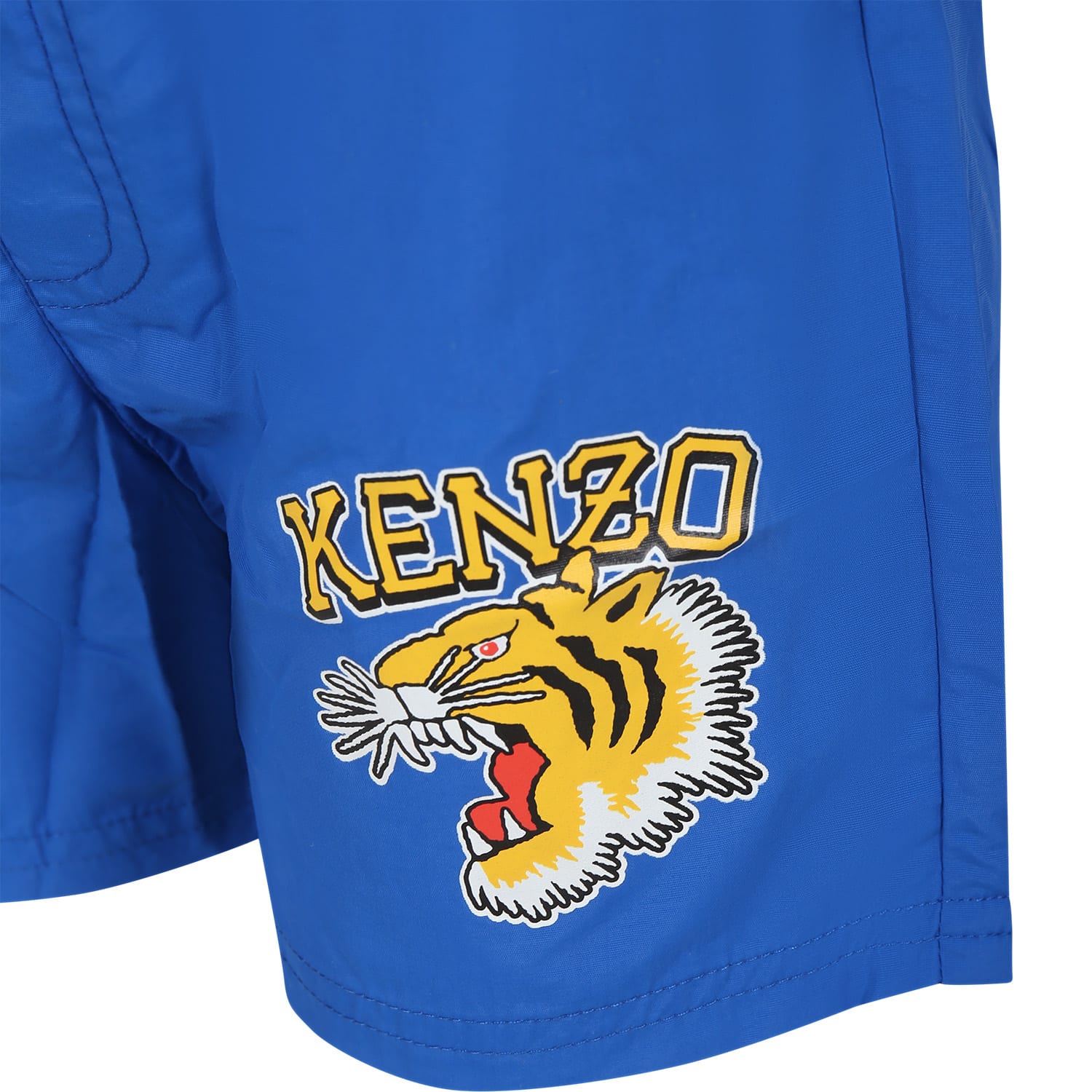 Shop Kenzo Light Blue Sea Boxer For Boy With Logo