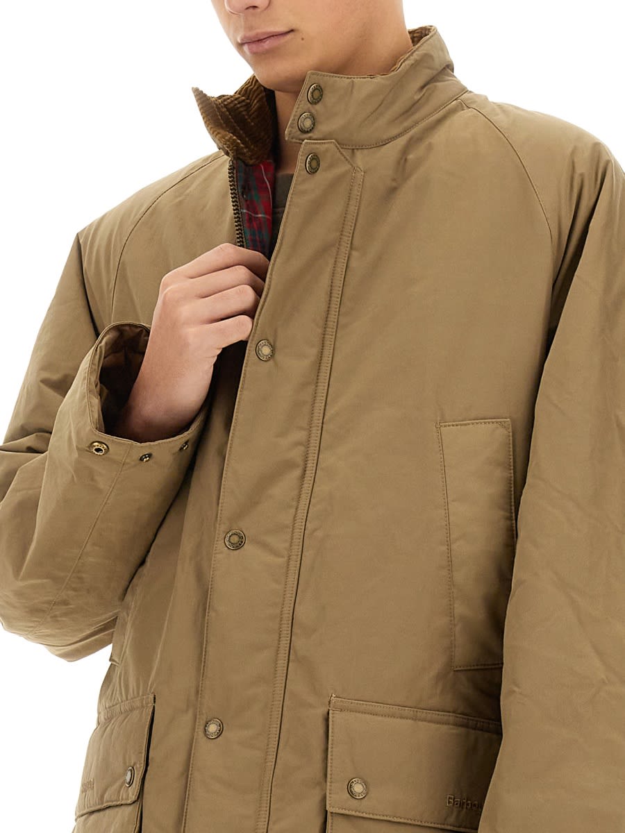 Shop Barbour Jacket Bedale In Beige