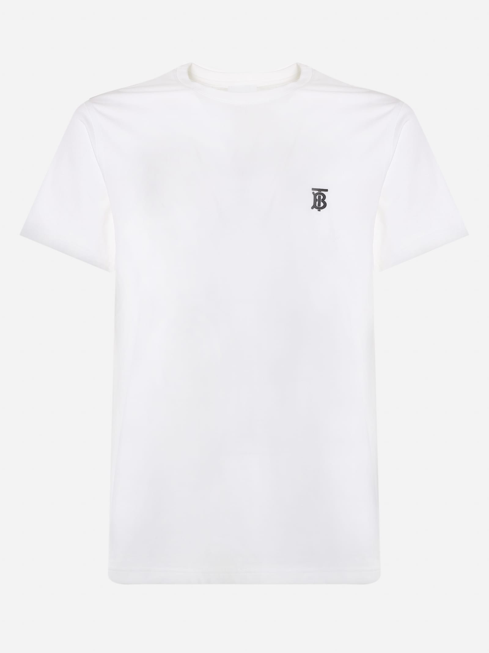 Burberry Cotton T-shirt With Embroidered Monogram