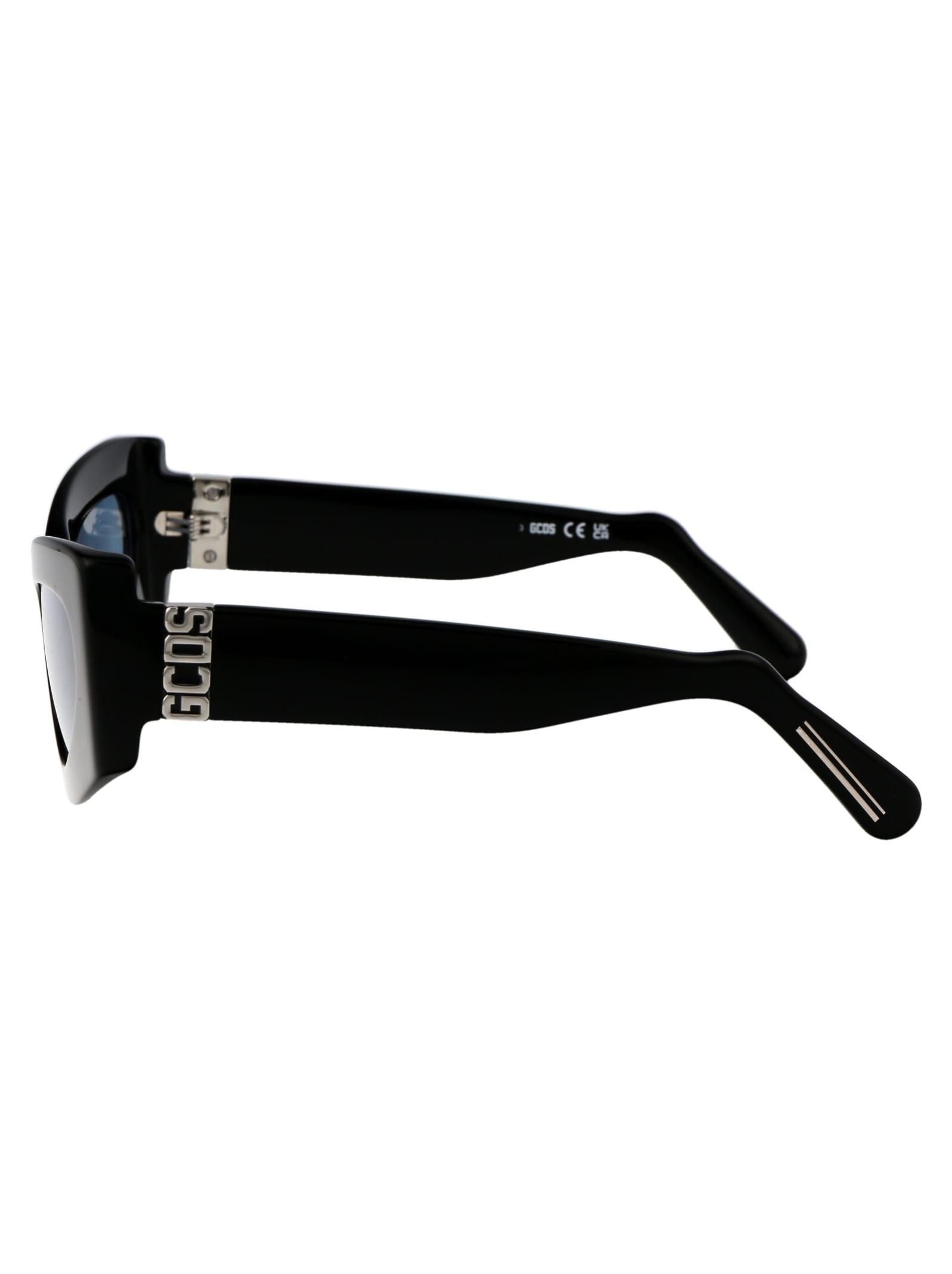 Shop Gcds Gd0036/s Sunglasses In 01v Black Blue