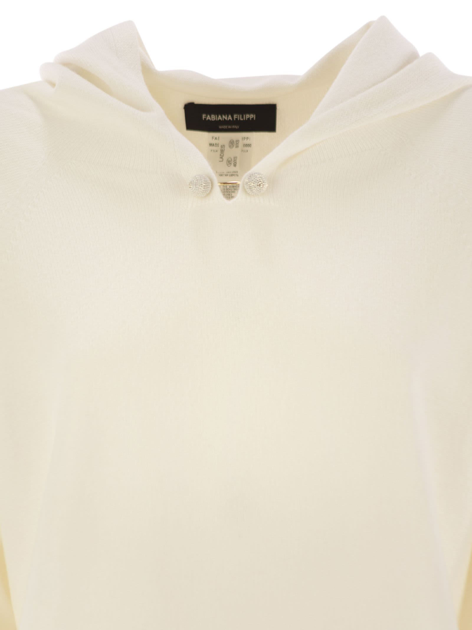 Fabiana Filippi Platinum Hoodie In Neutral
