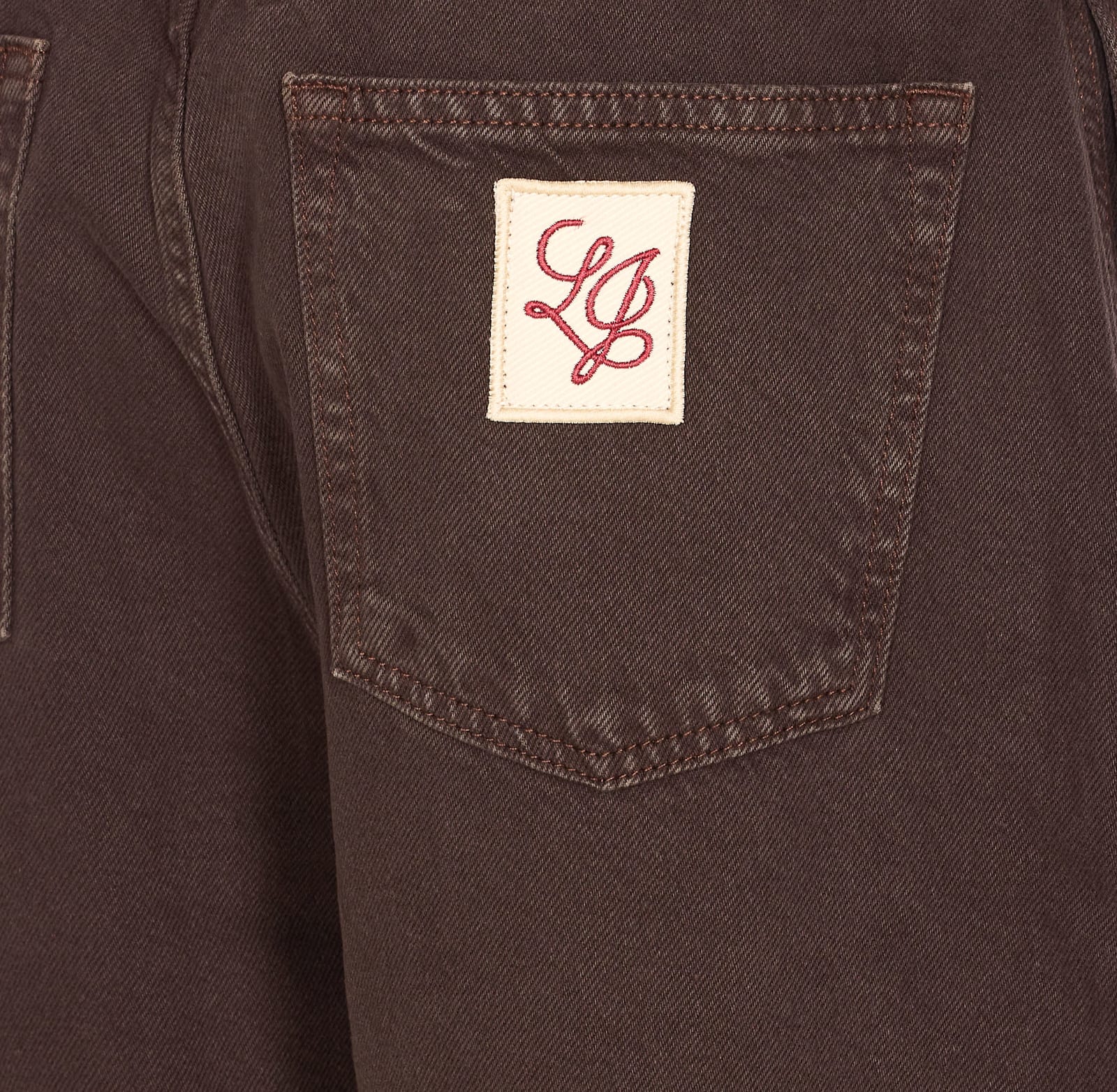 Liu •jo High Waist Loose Fit Straight Leg Trousers In Brown