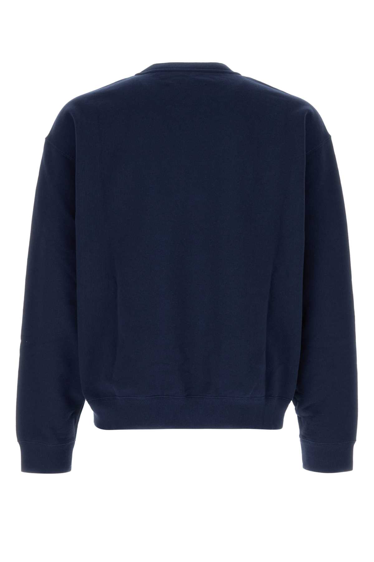 Jil Sander Cotton Logo Sweatshirt In Blue