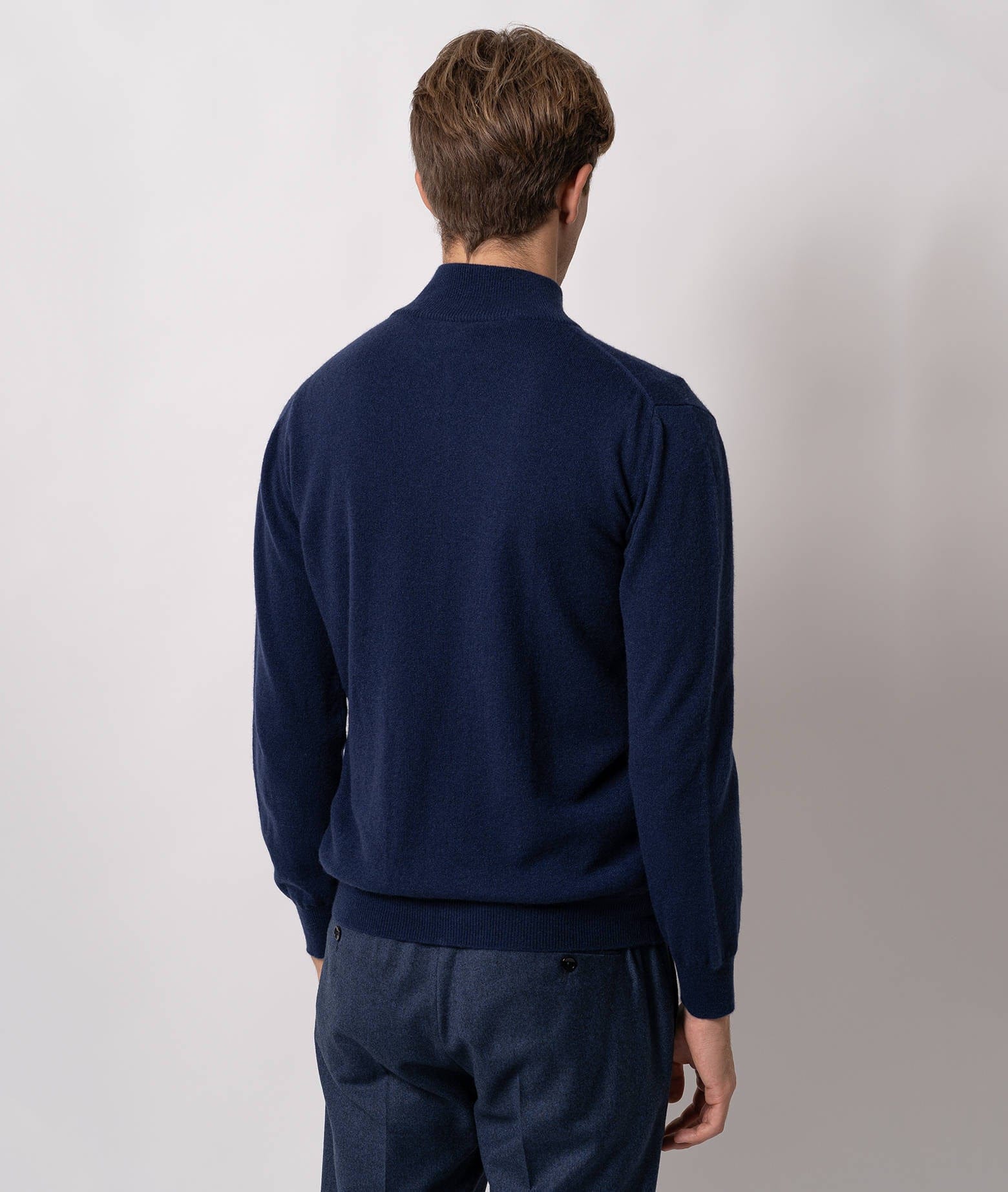 Larusmiani Cardigan Full Zip Warth Jacket In Blue