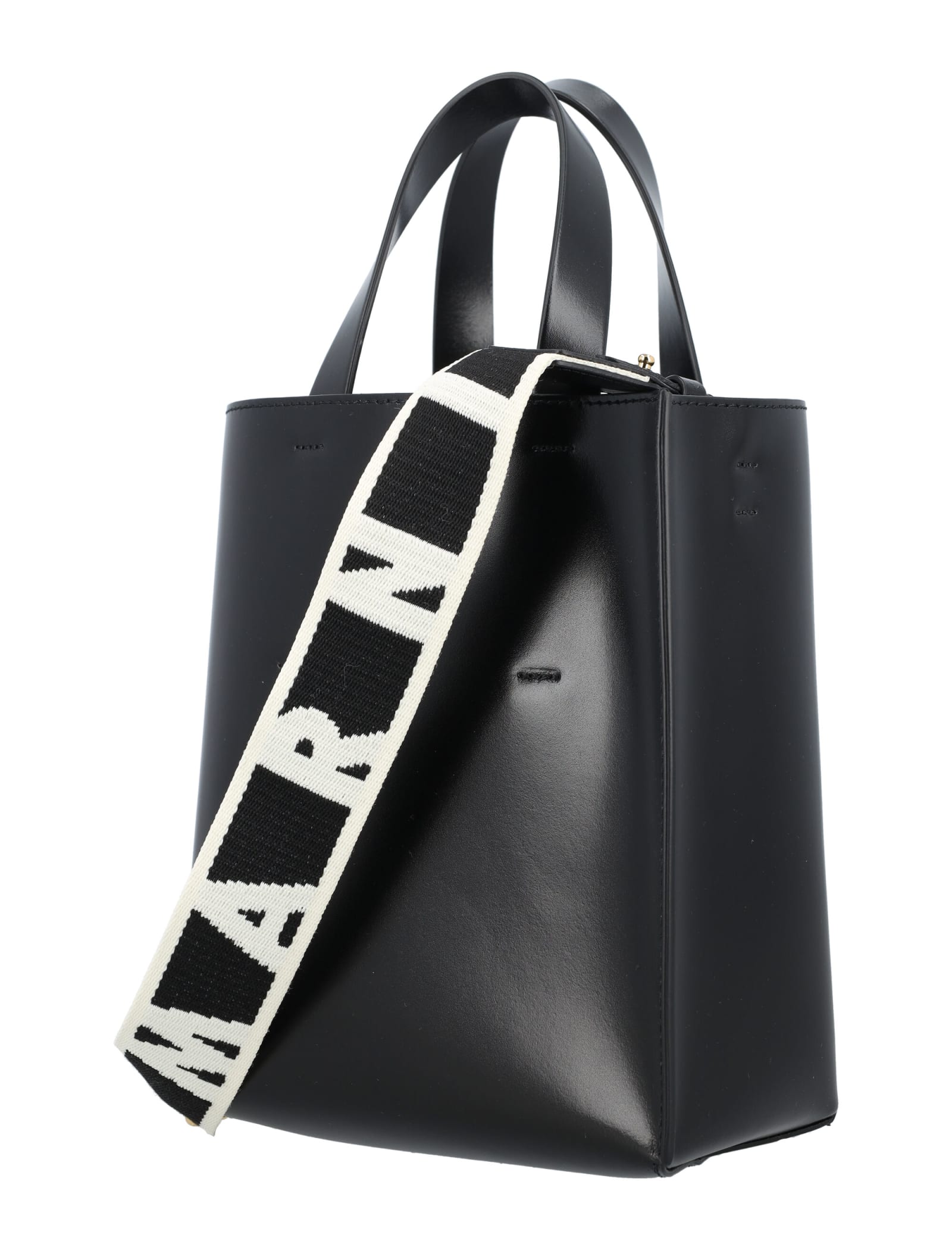 Shop Marni Museo Mini Bag In Black