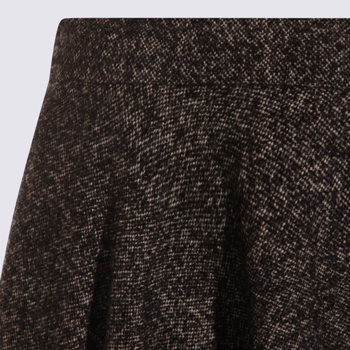Dolce & Gabbana Wool-blend Dotted Skirt In Gray