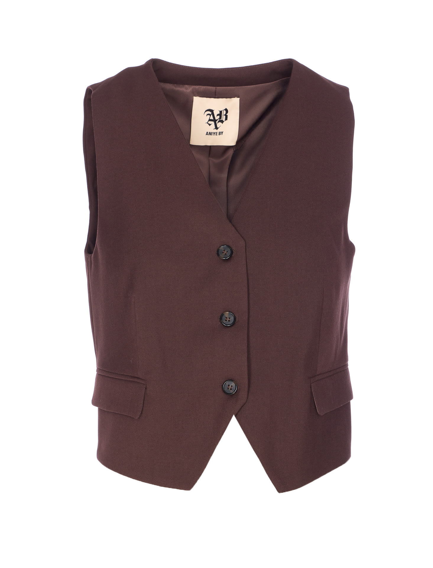 Aniye By V-neck Waistcoat In Brown