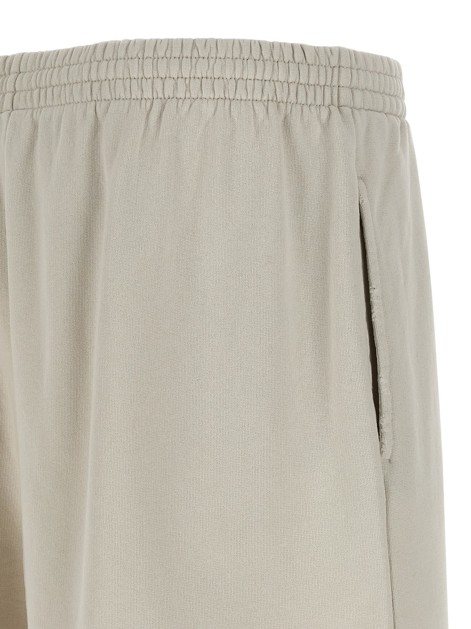 Balenciaga Elastic Waistband Raw Hem Side Pockets Shorts In Gold