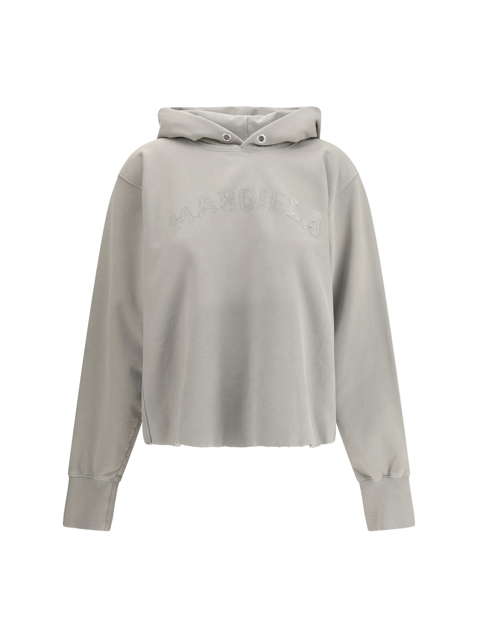 Maison Margiela Cotton Hoodie In Gray