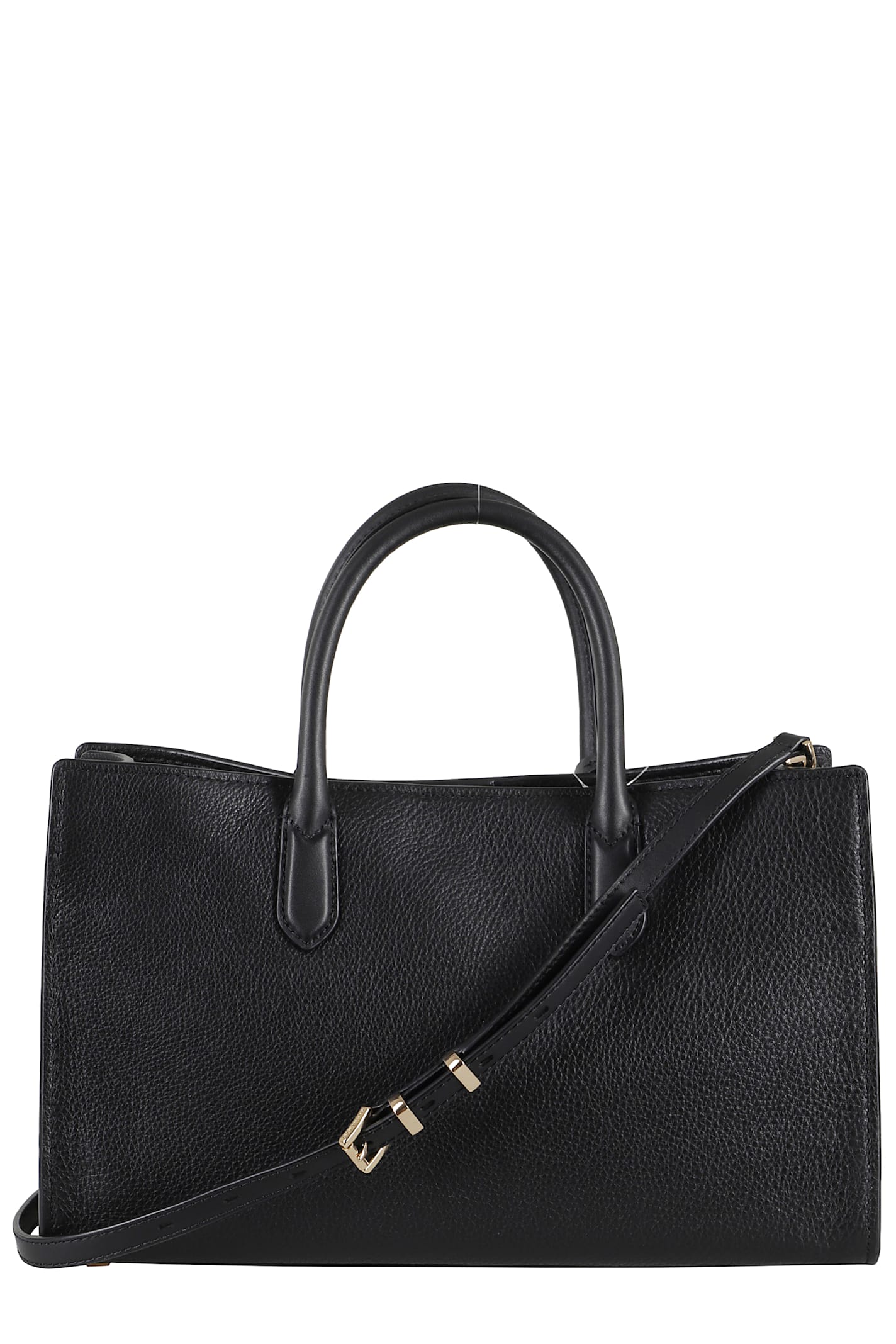 Michael Michael Kors Md Ew Satchel In Black