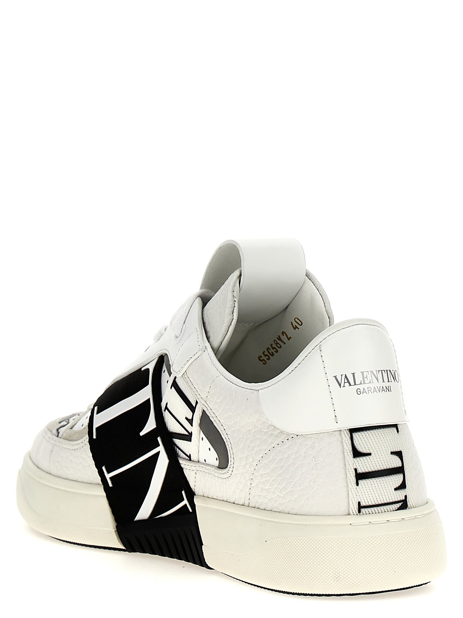 Shop Valentino Garavani Vl7n Sneakers In White/black