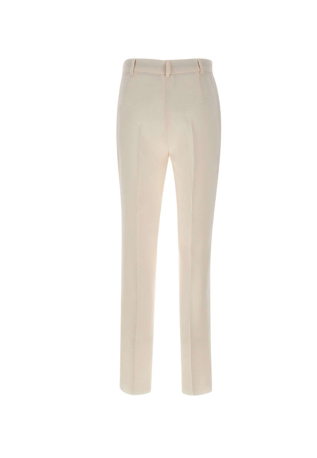 Shop Max Mara High Waist Straight Leg Pants  Studio In Butter