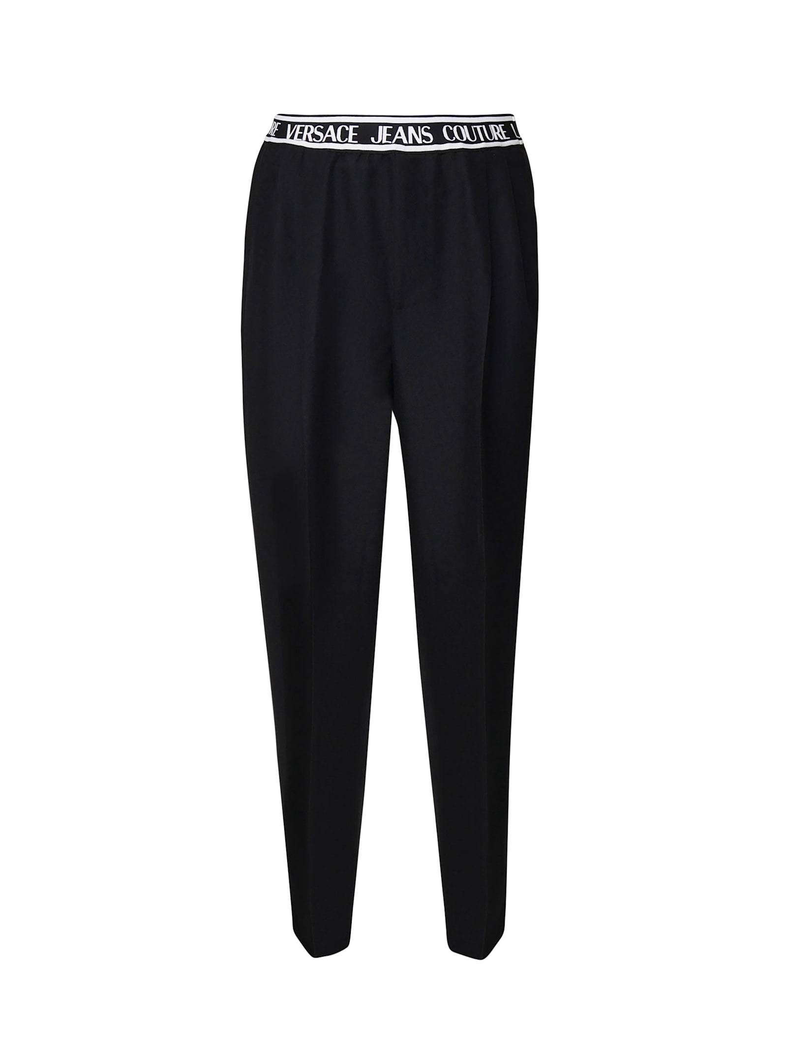 VERSACE JEANS COUTURE ELEGANT TROUSERS WITH ELASTIC WAIST 