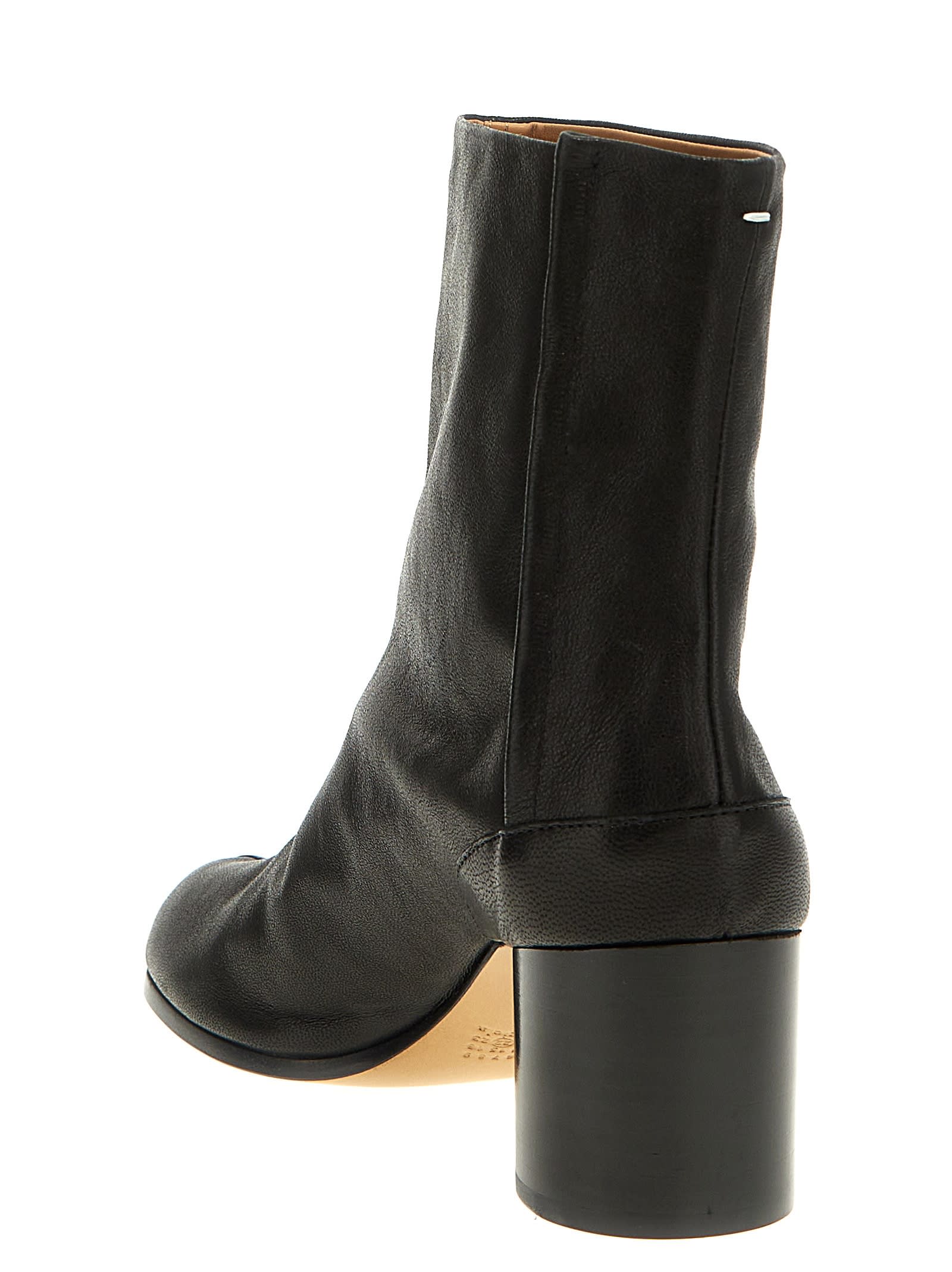 Shop Maison Margiela Tabi Ankle Boots In Black